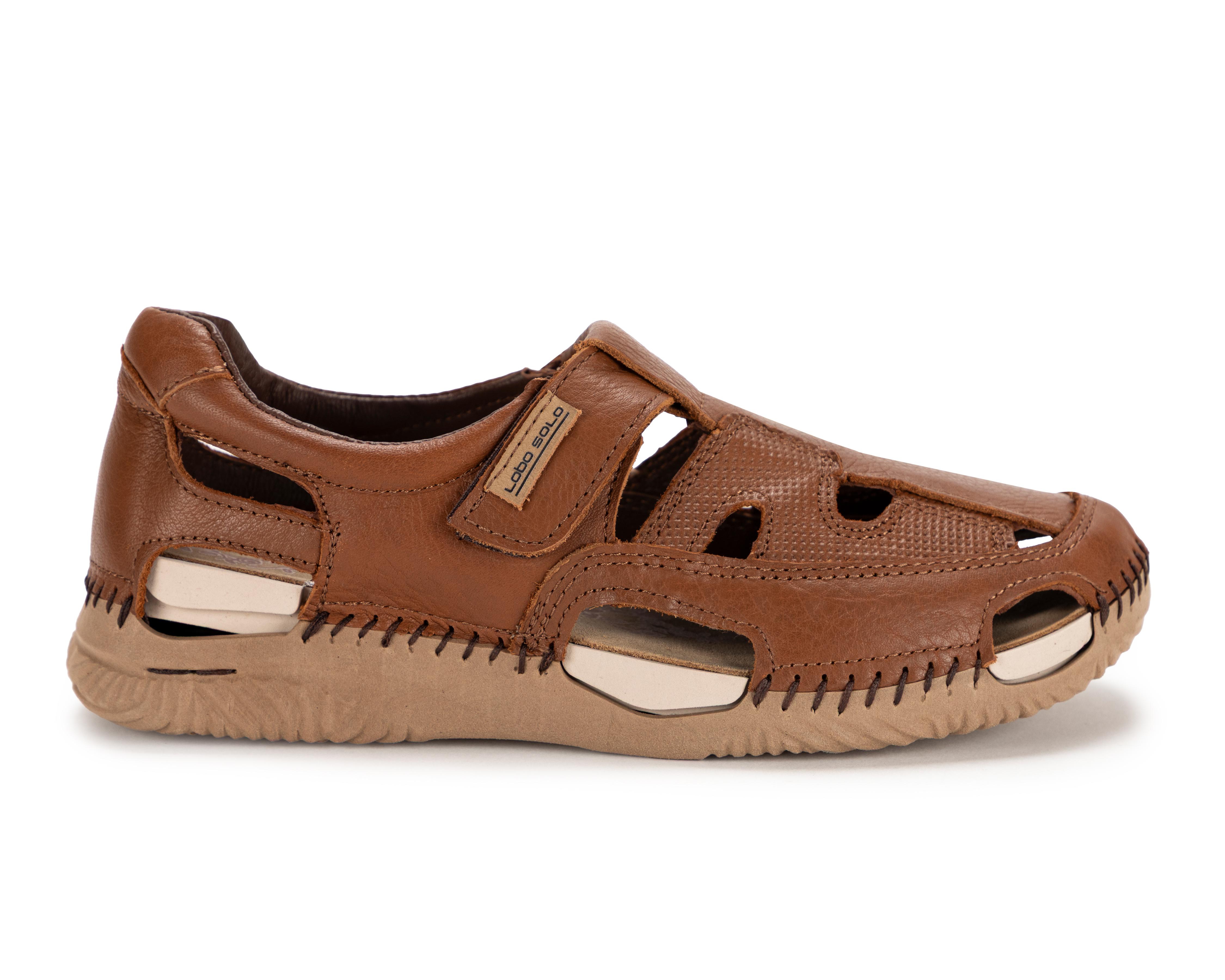 Foto 3 pulgar | Sandalias Confort Lobo Solo de Piel para Mujer
