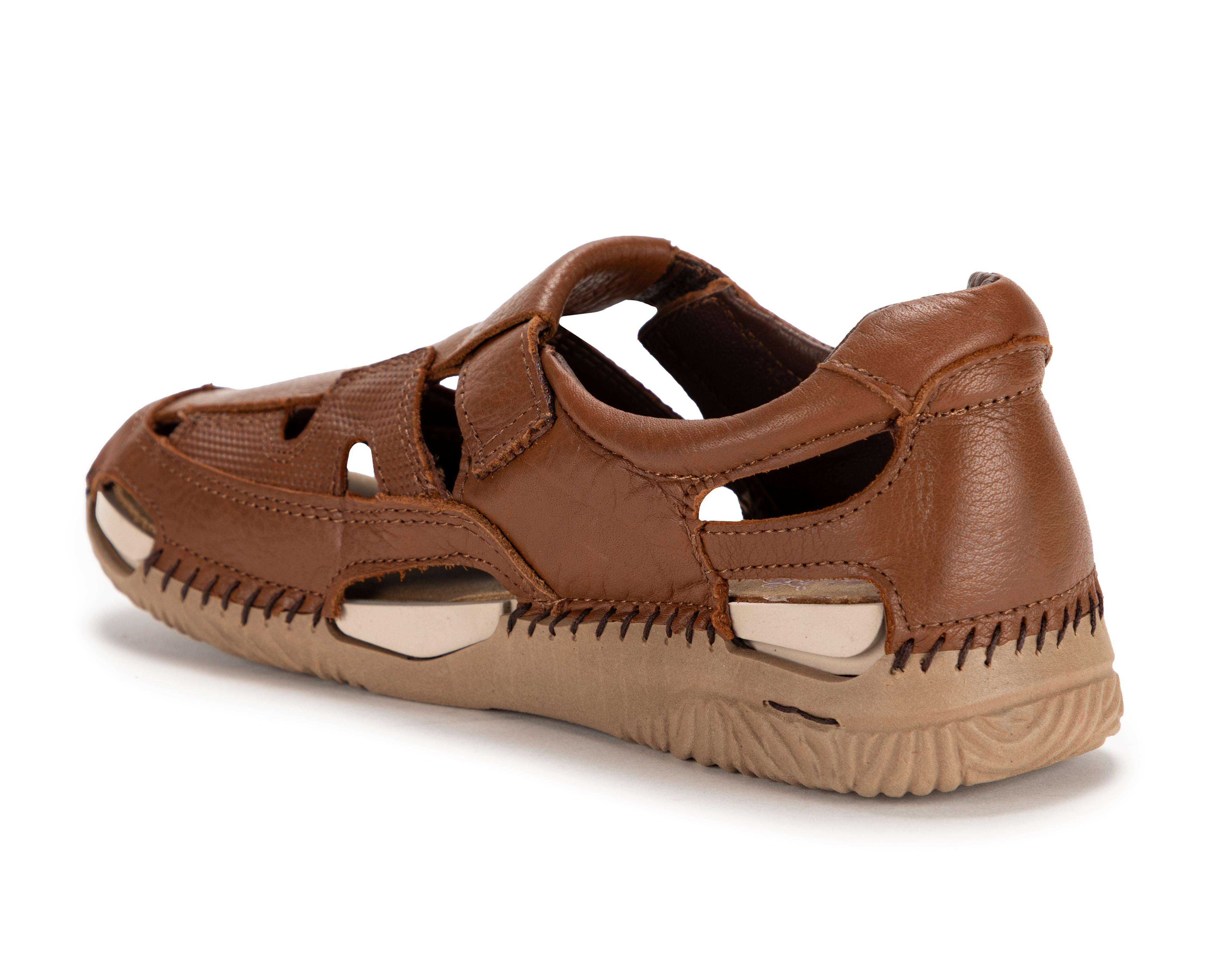 Foto 4 pulgar | Sandalias Confort Lobo Solo de Piel para Mujer