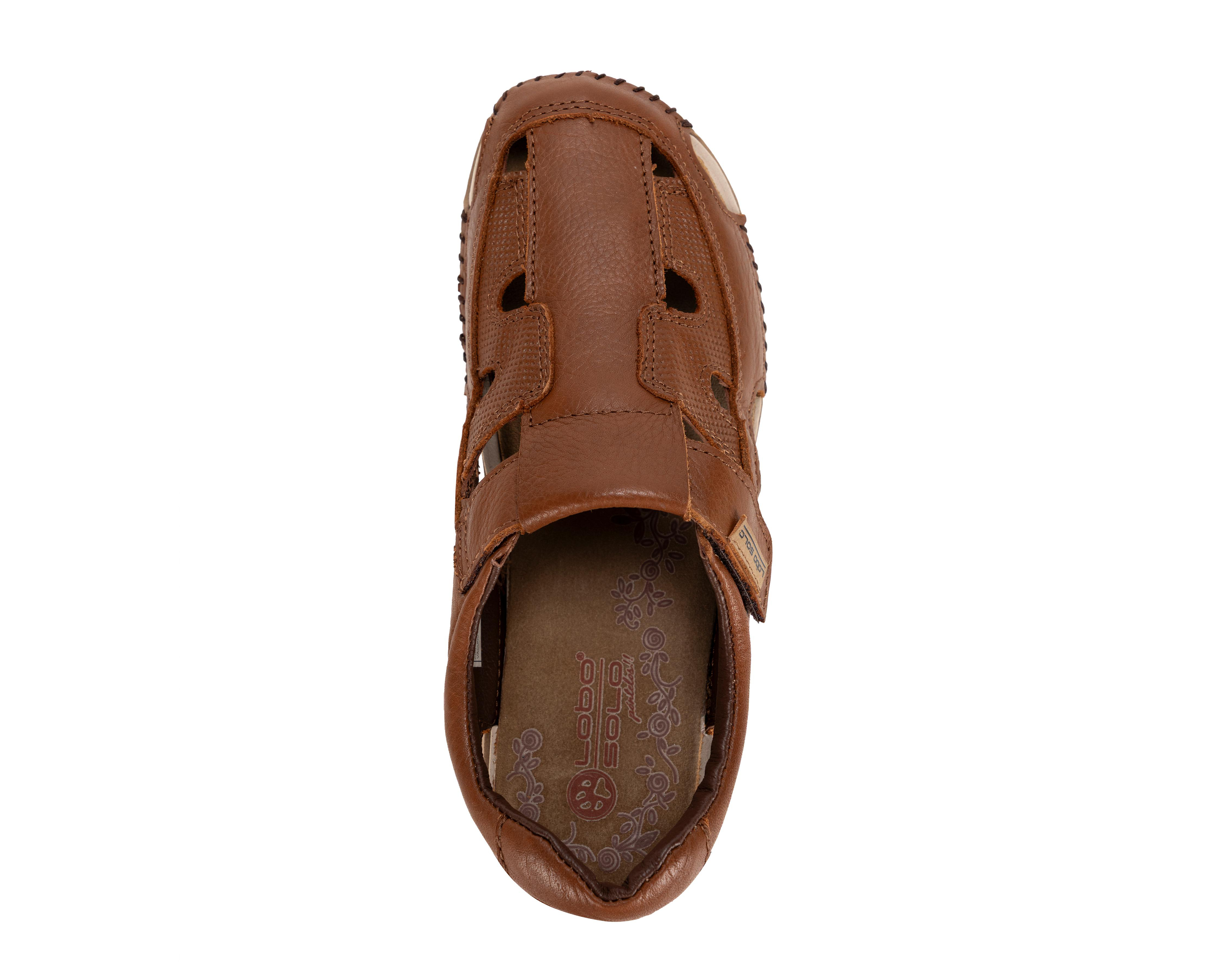 Foto 6 pulgar | Sandalias Confort Lobo Solo de Piel para Mujer