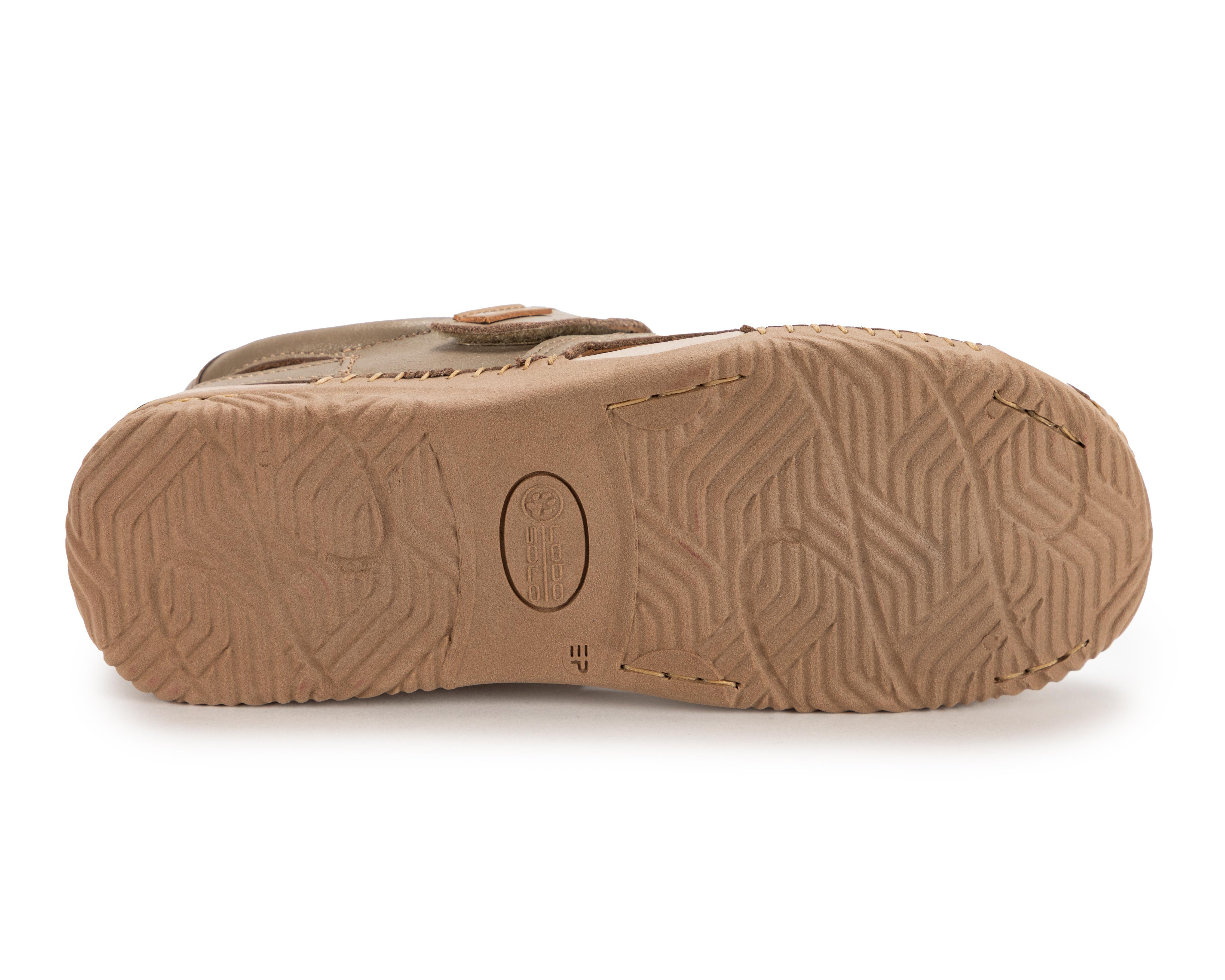Foto 5 pulgar | Sandalias Confort Lobo Solo de Piel para Mujer