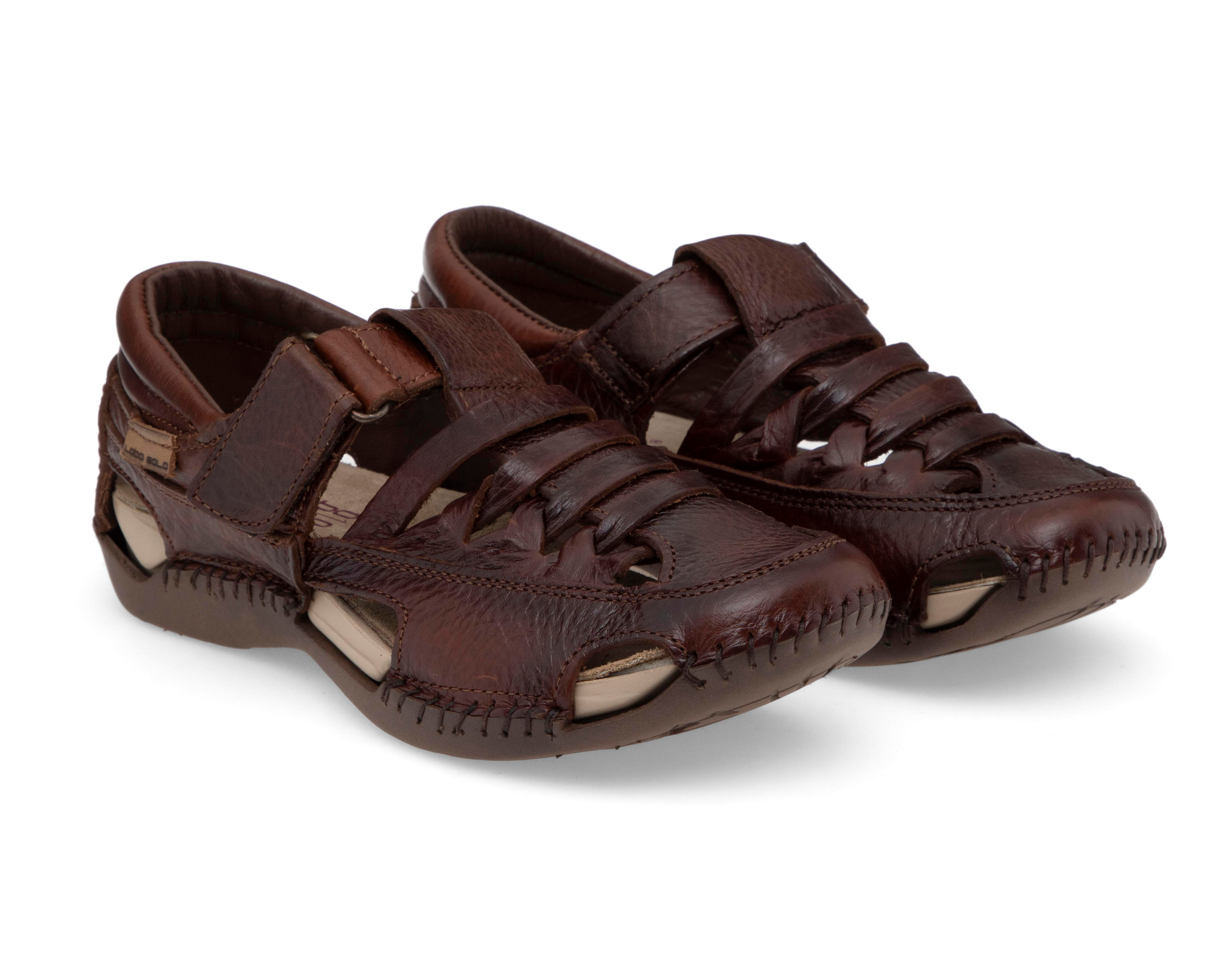 Sandalias Confort Lobo Solo de Piel para Mujer