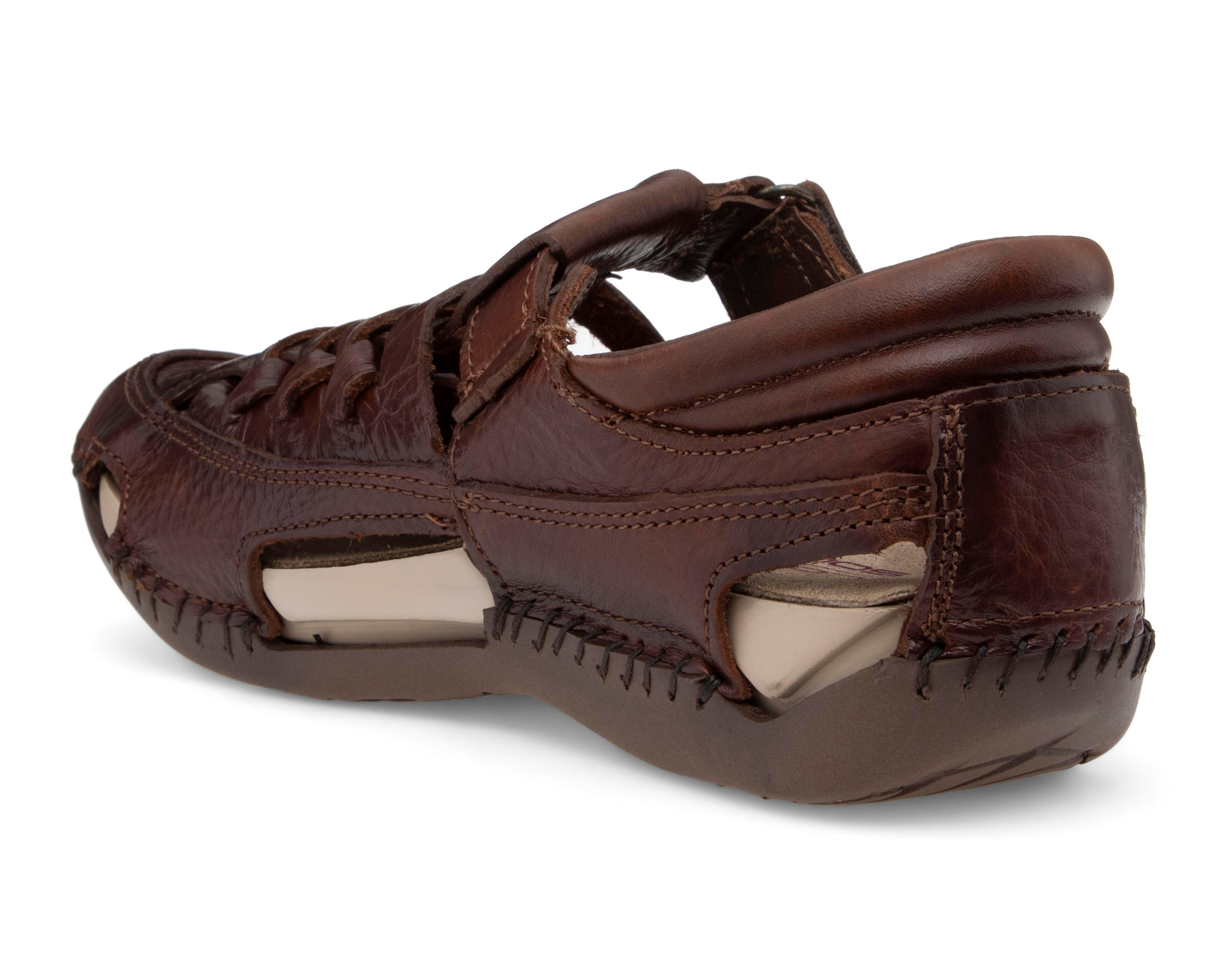 Foto 4 pulgar | Sandalias Confort Lobo Solo de Piel para Mujer