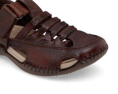 Foto 6 | Sandalias Confort Lobo Solo de Piel para Mujer