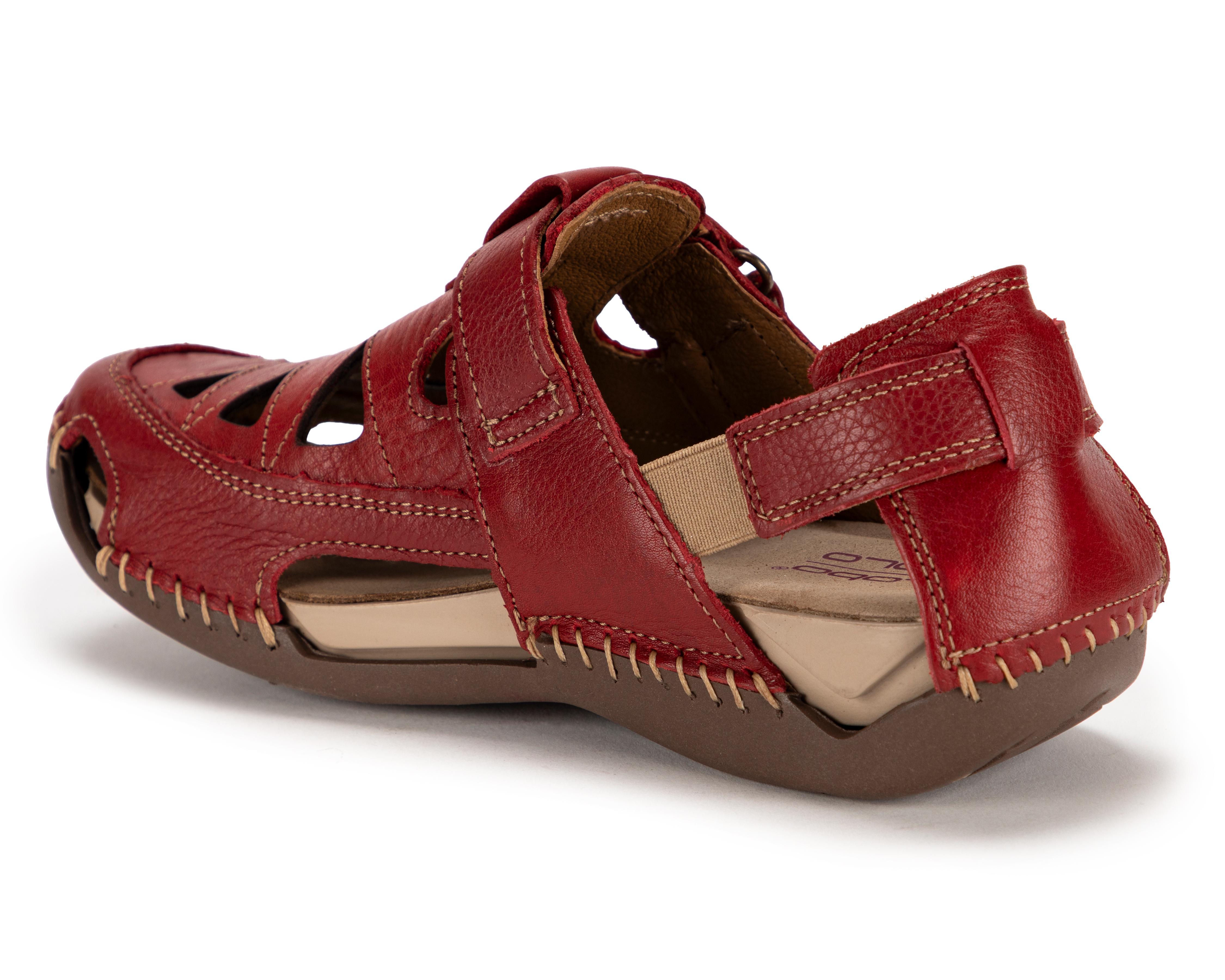 Foto 4 pulgar | Sandalias Confort Lobo Solo de Piel para Mujer