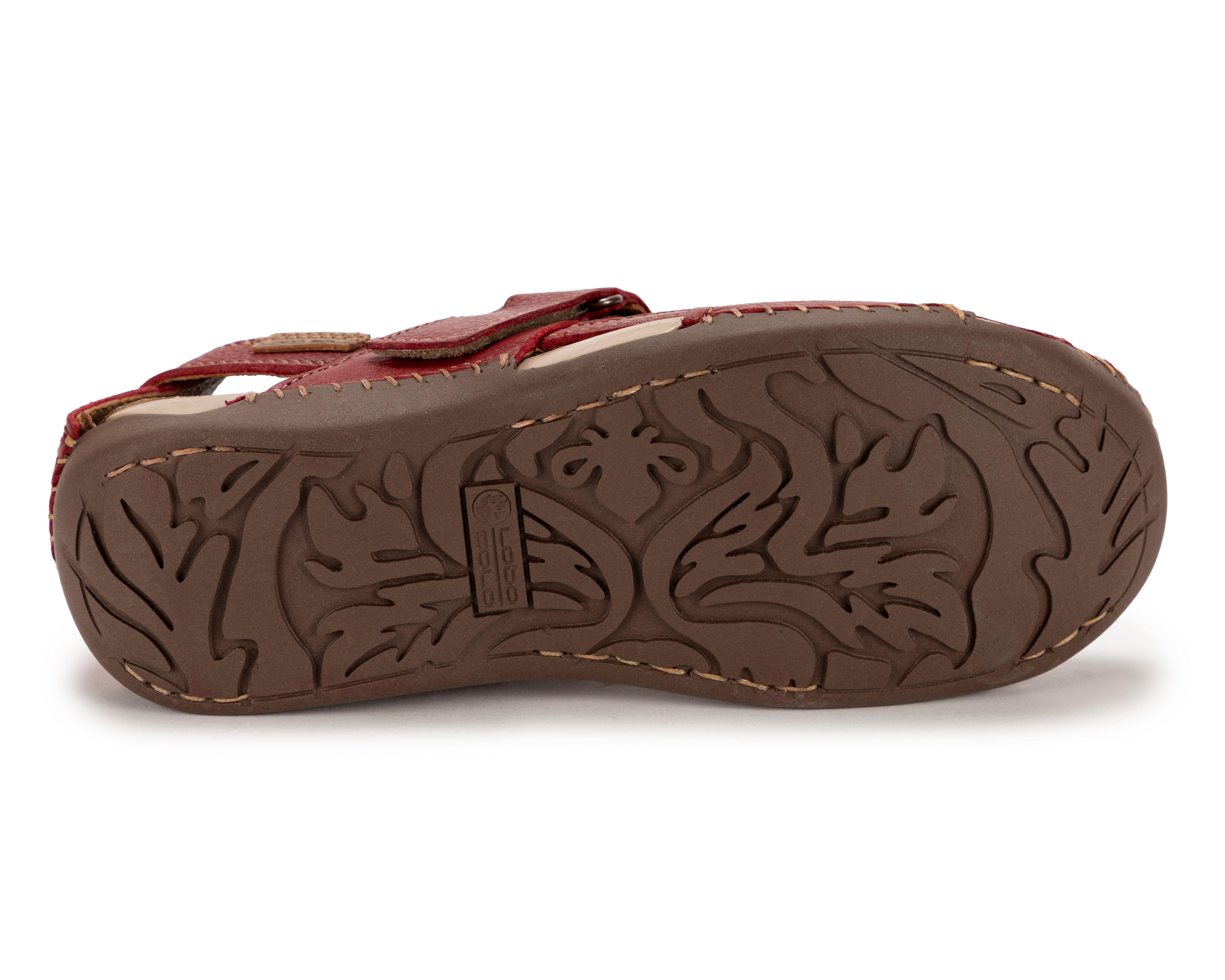 Foto 5 pulgar | Sandalias Confort Lobo Solo de Piel para Mujer