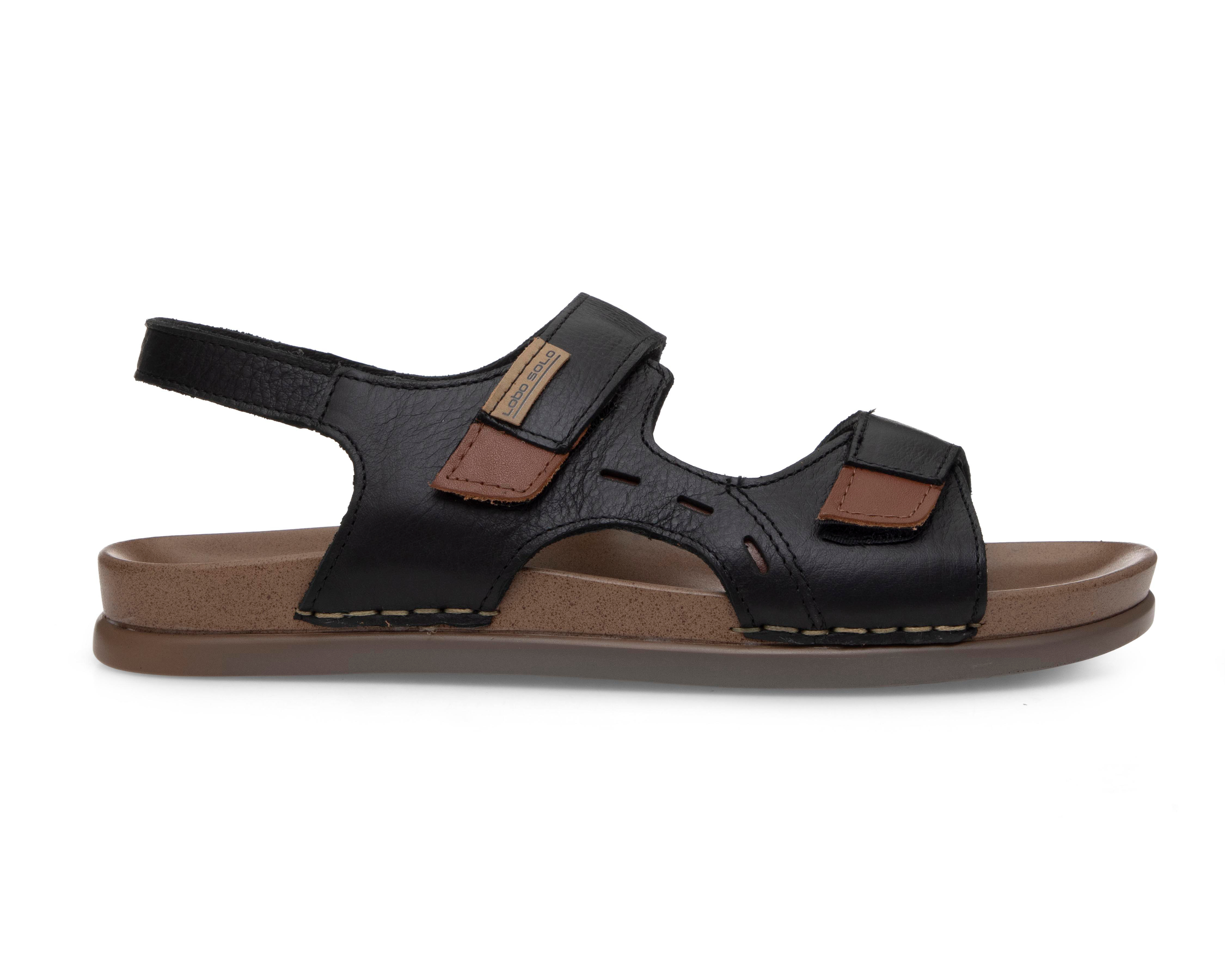 Foto 3 pulgar | Sandalias Confort Lobo Solo de Piel para Mujer