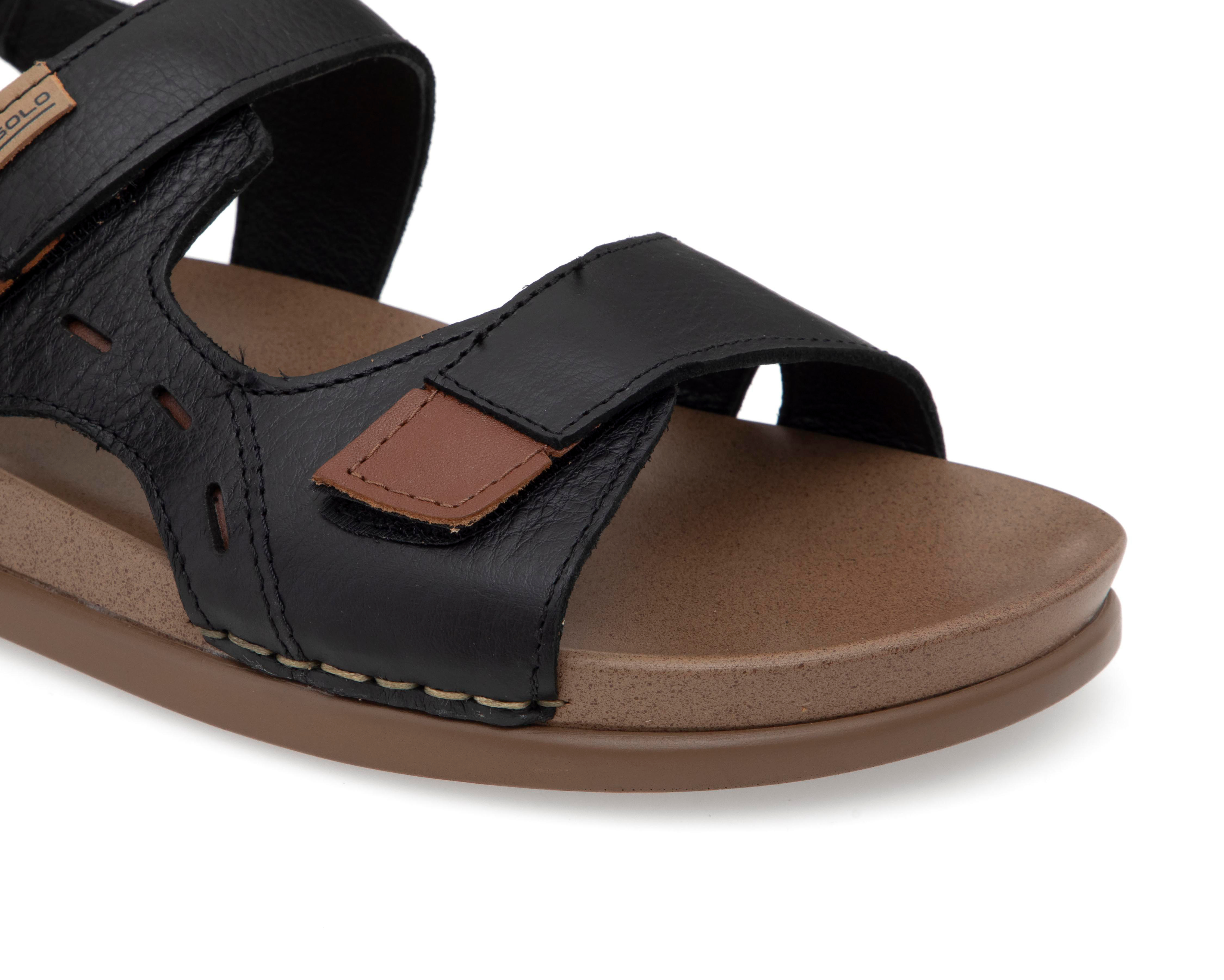 Foto 7 pulgar | Sandalias Confort Lobo Solo de Piel para Mujer