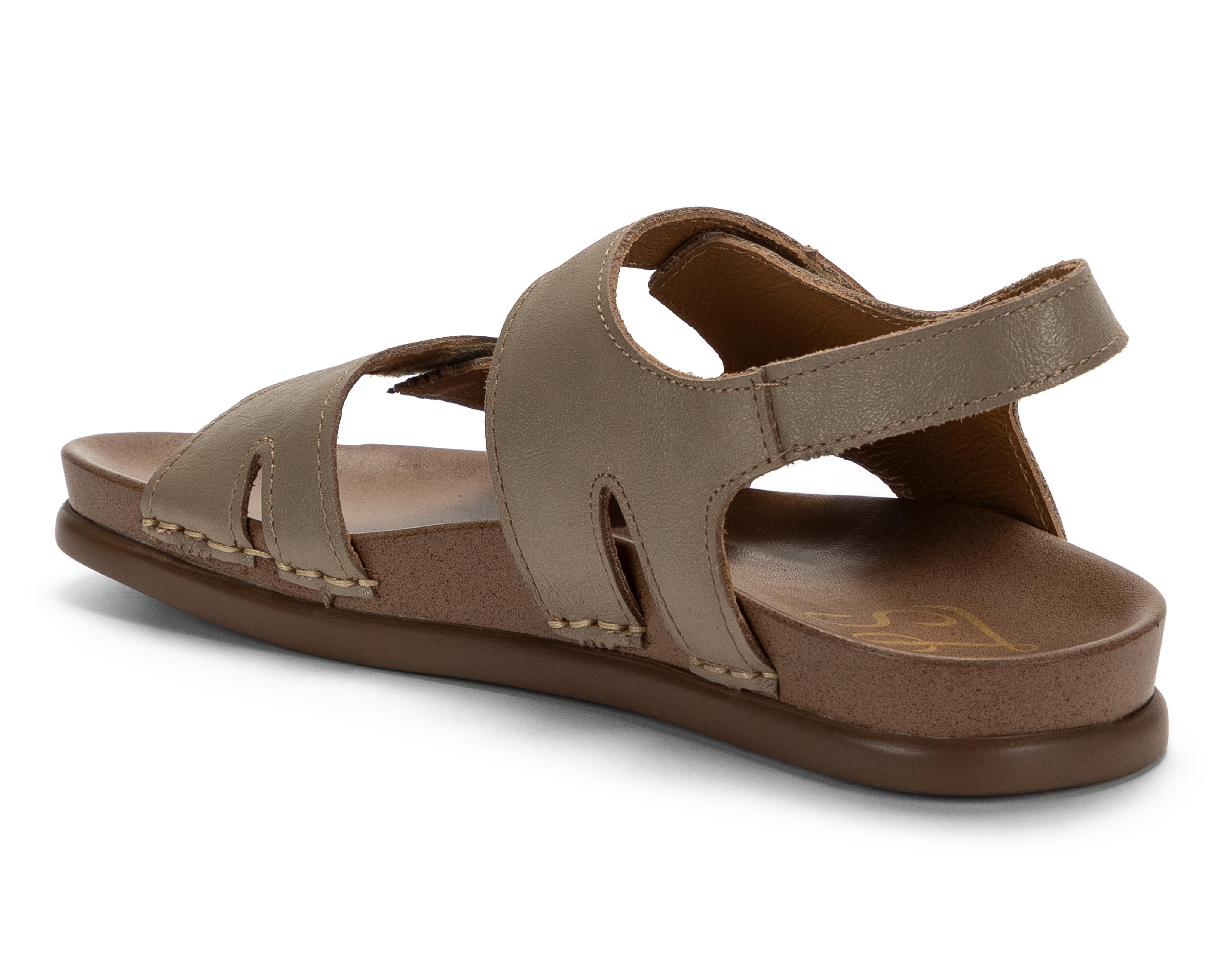 Foto 4 pulgar | Sandalias Confort Lobo Solo de Piel para Mujer
