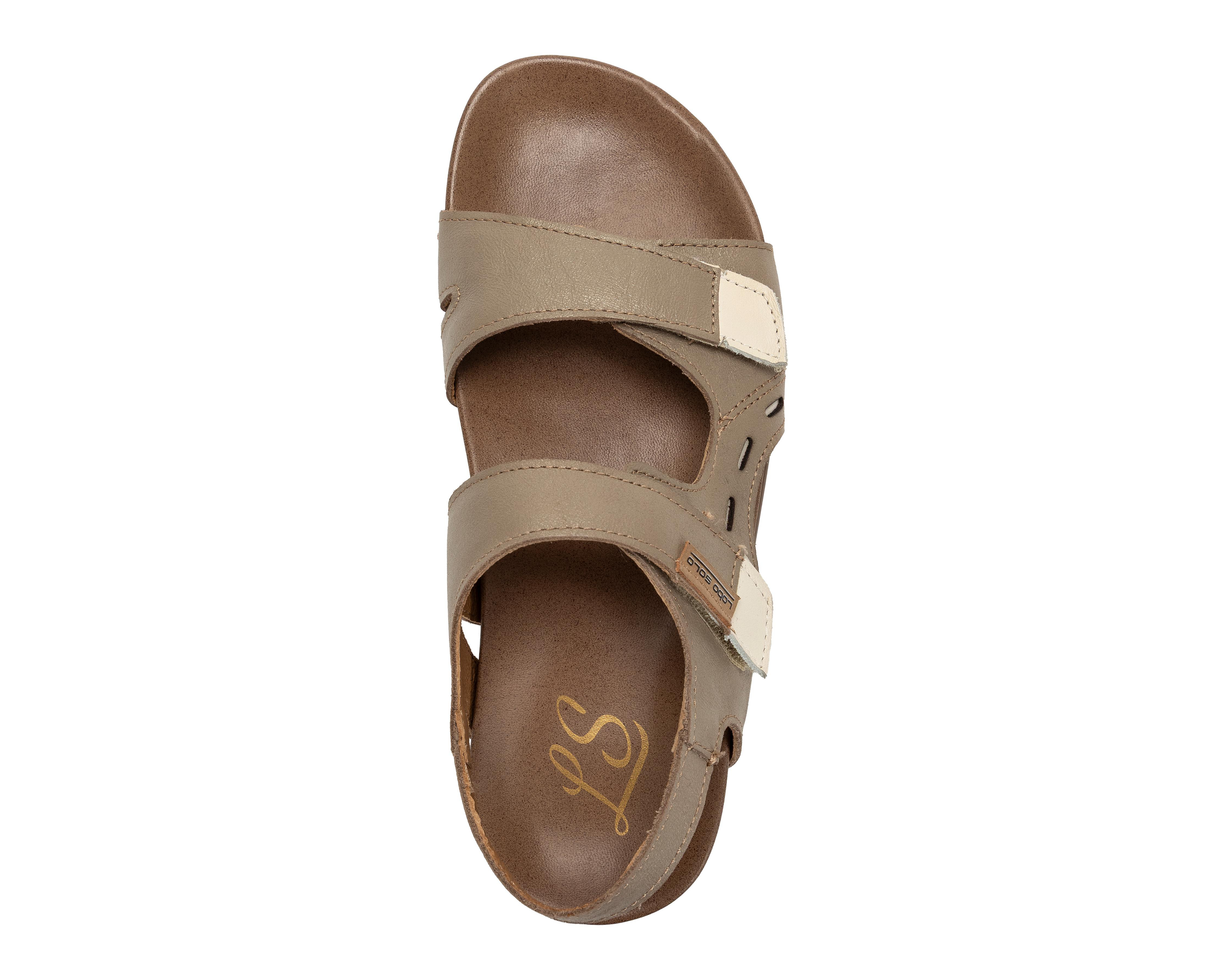 Foto 6 pulgar | Sandalias Confort Lobo Solo de Piel para Mujer