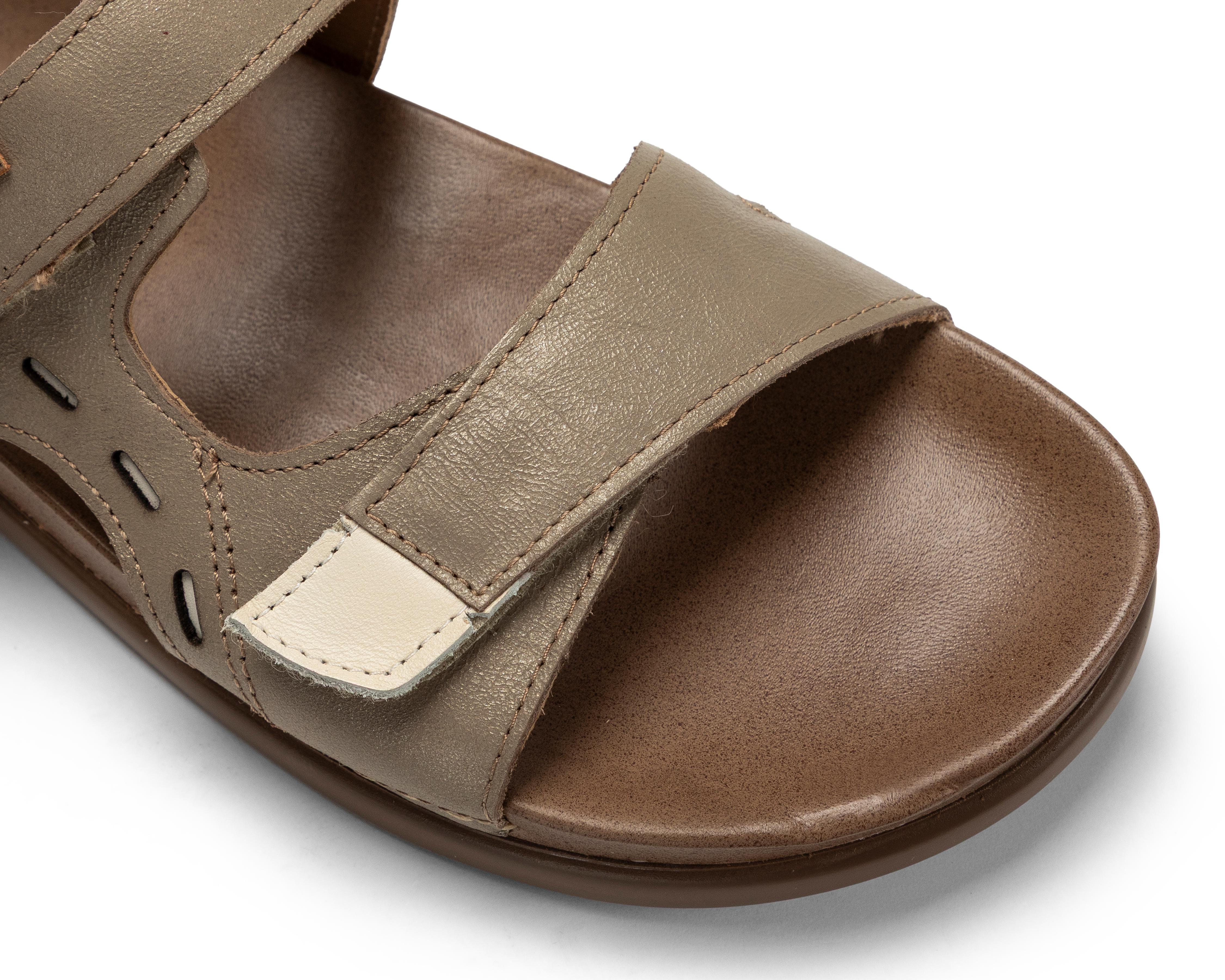 Foto 7 pulgar | Sandalias Confort Lobo Solo de Piel para Mujer