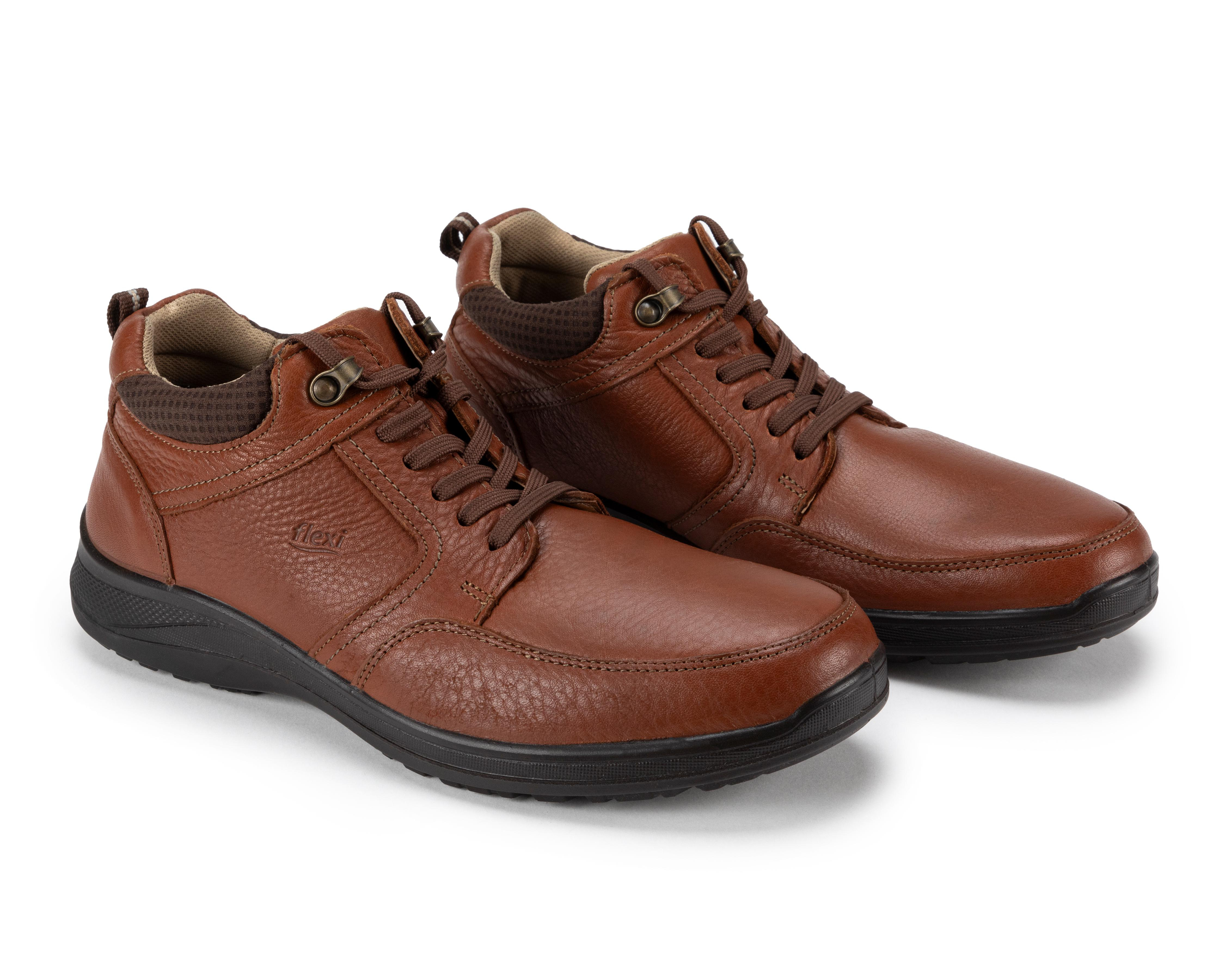 Foto 1 | Botines Confort Flexi de Piel para Hombre