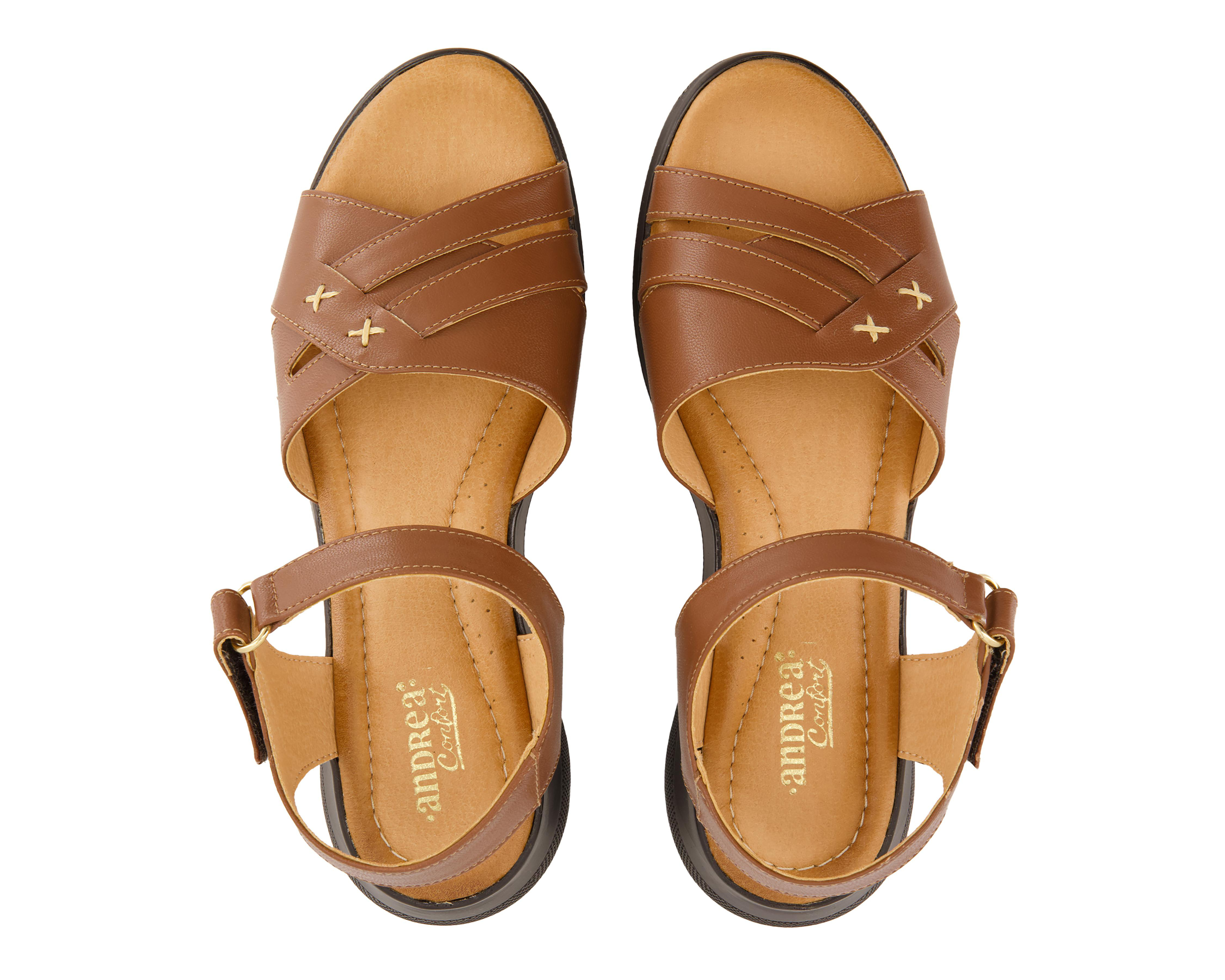 Foto 4 pulgar | Sandalias Confort Andrea de Piel para Mujer