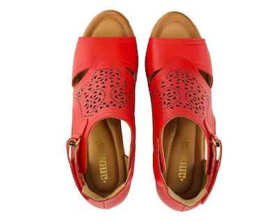 Foto 3 | Sandalias de Tacón Andrea de Piel para Mujer