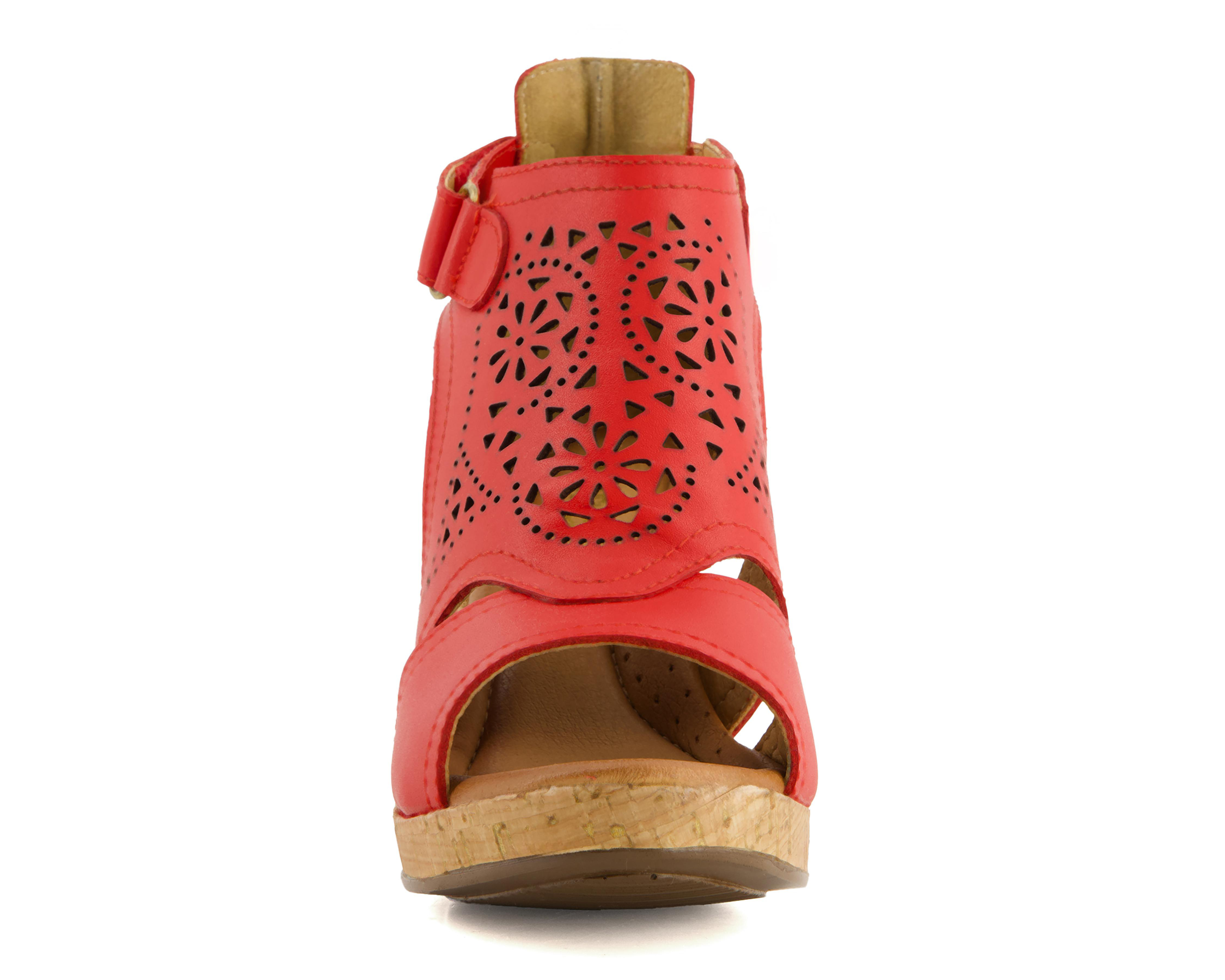 Foto 6 pulgar | Sandalias de Tacón Andrea de Piel para Mujer
