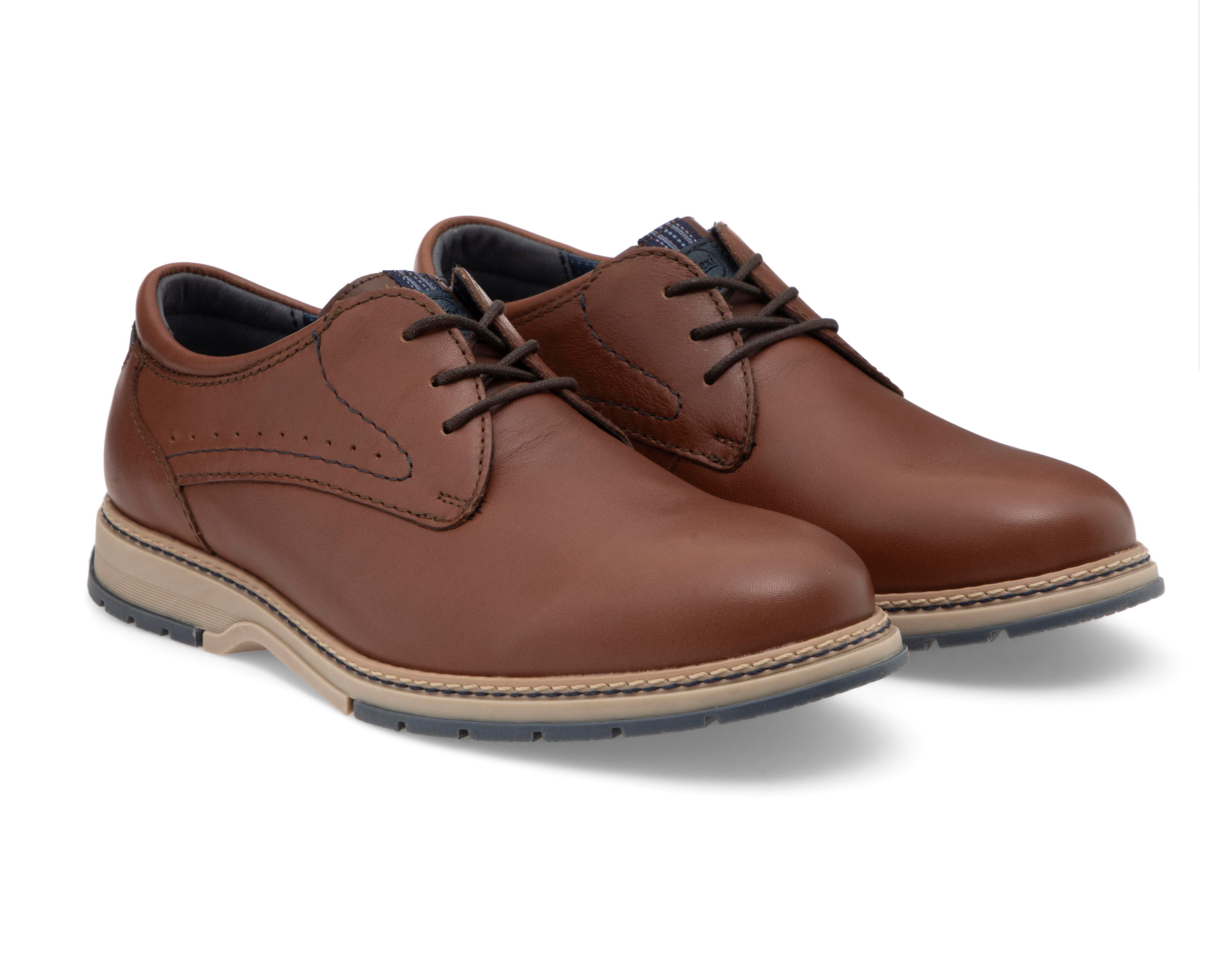 Foto 2 pulgar | Zapatos Casuales Flexi de Piel para Hombre