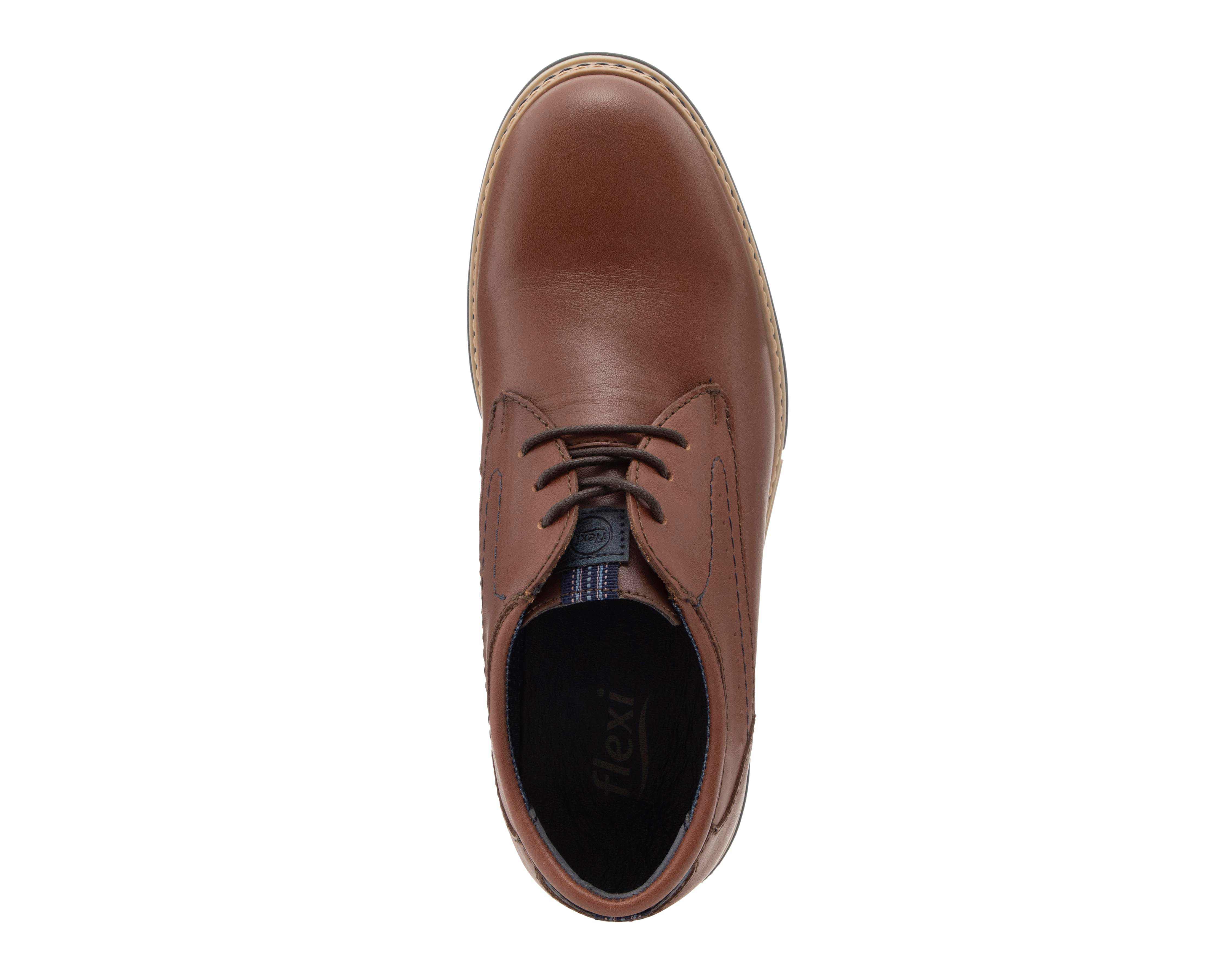 Foto 6 pulgar | Zapatos Casuales Flexi de Piel para Hombre