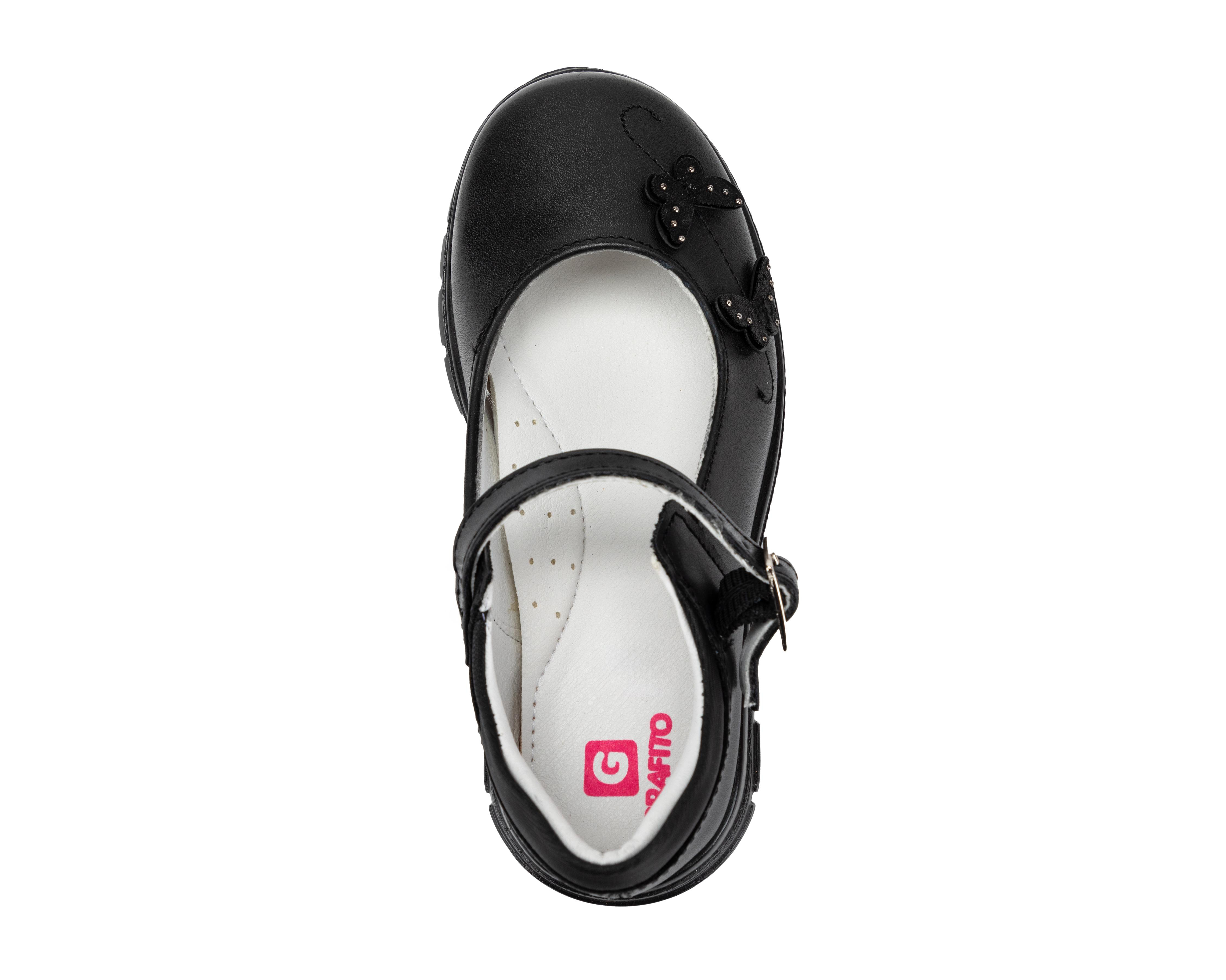 Foto 5 | Zapatos Escolares Grafito de Piel para Niña