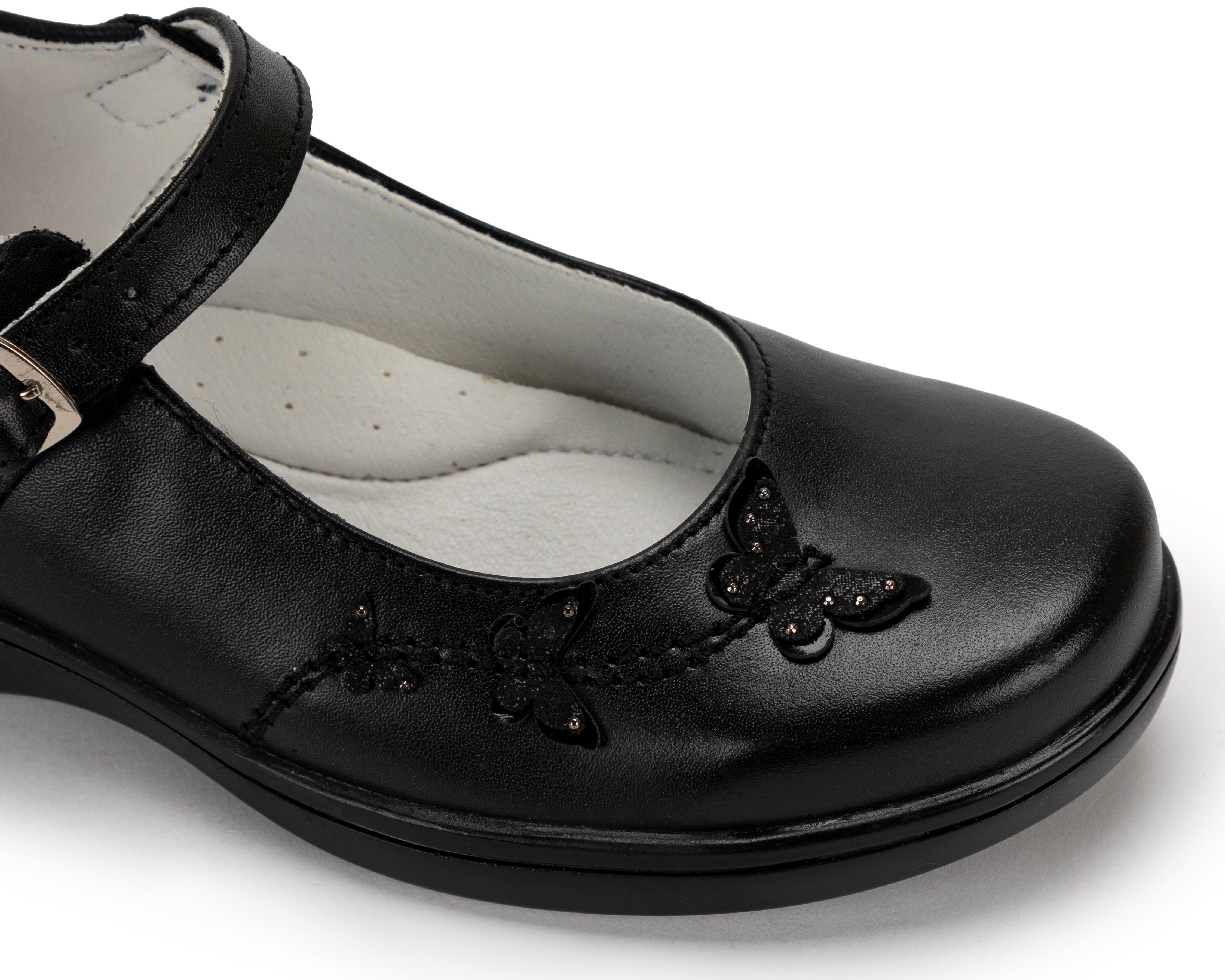 Foto 7 pulgar | Zapatos Escolares Grafito de Piel para Niña