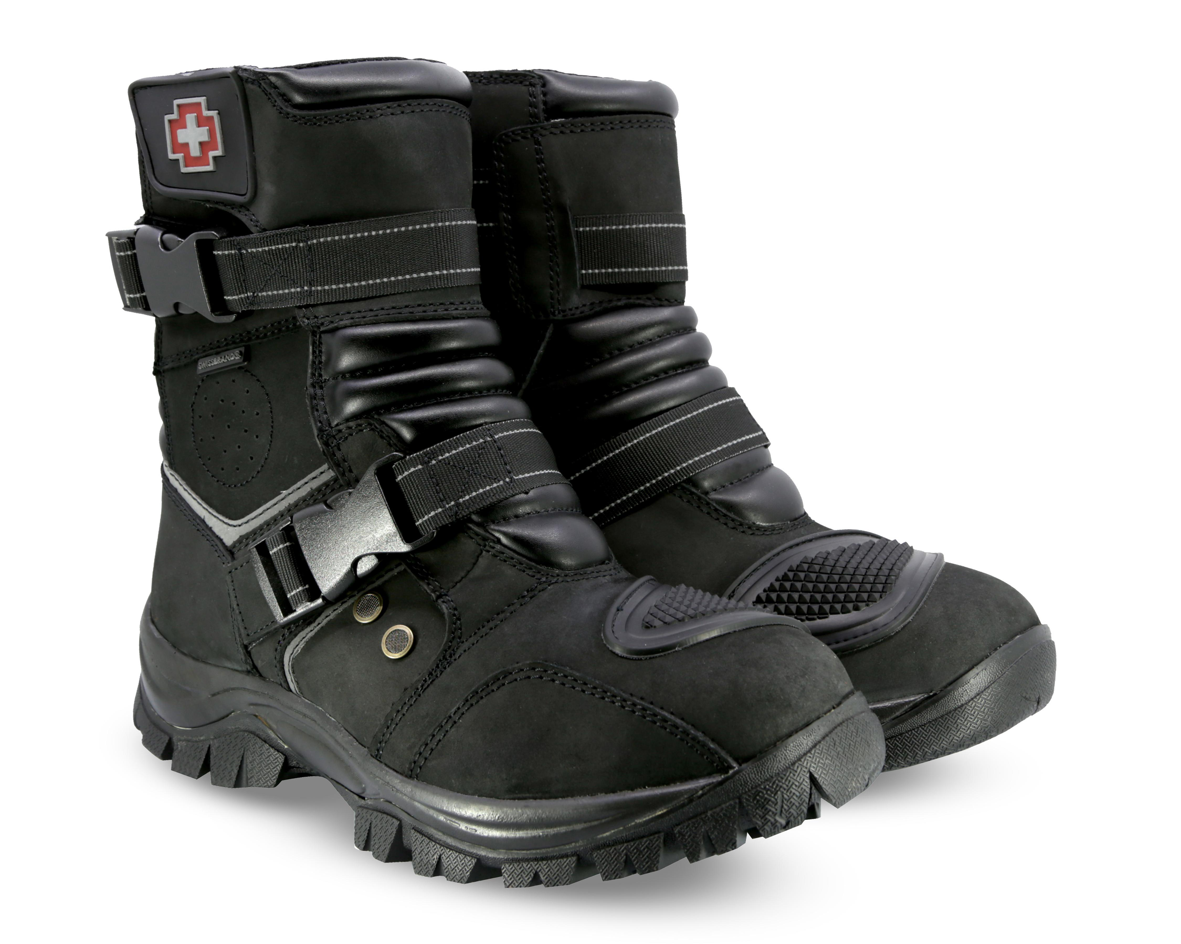 Foto 2 pulgar | Botas Biker Swissbrand de Piel para Hombre