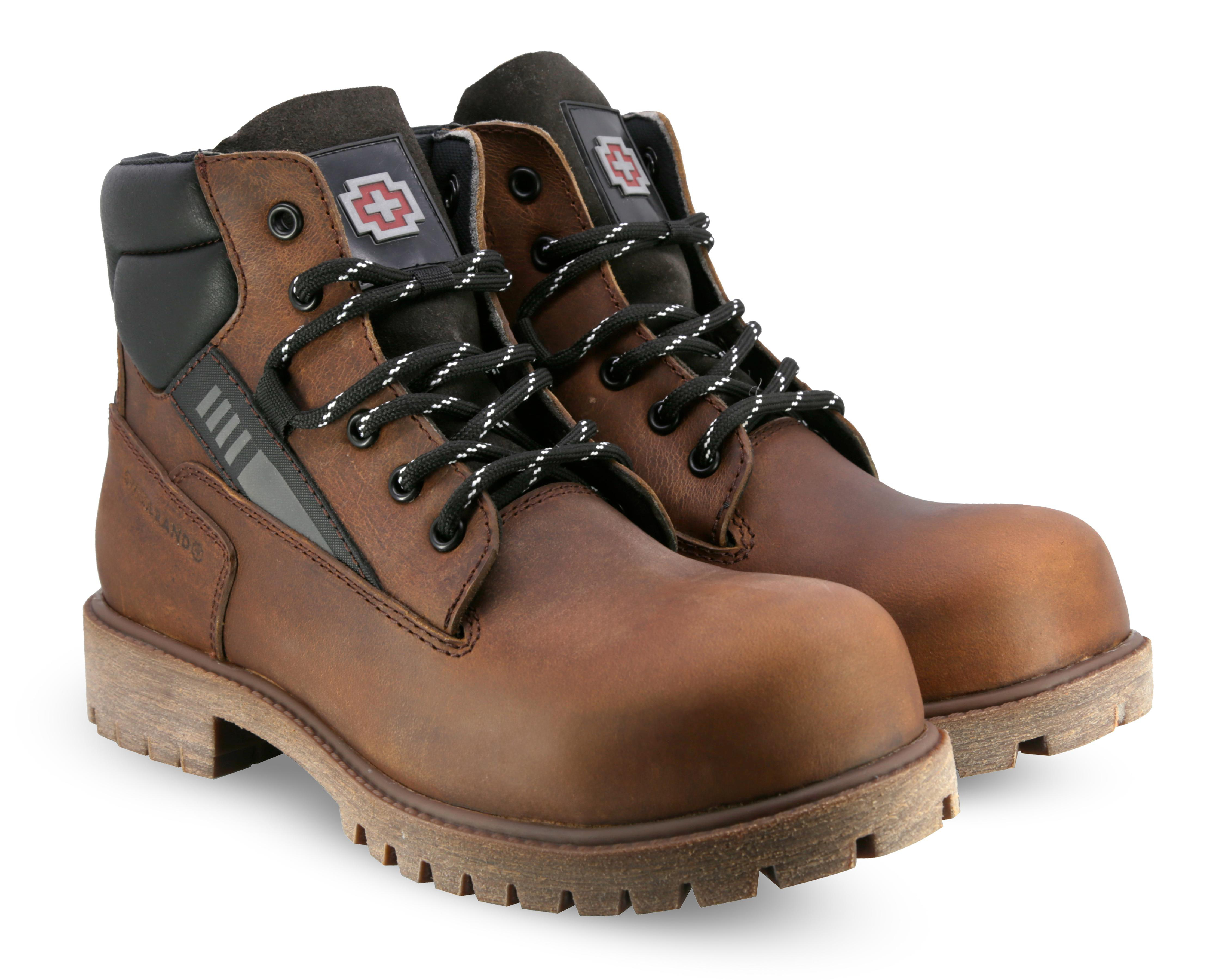 Foto 2 pulgar | Botas de Trabajo Swissbrand de Piel para Hombre