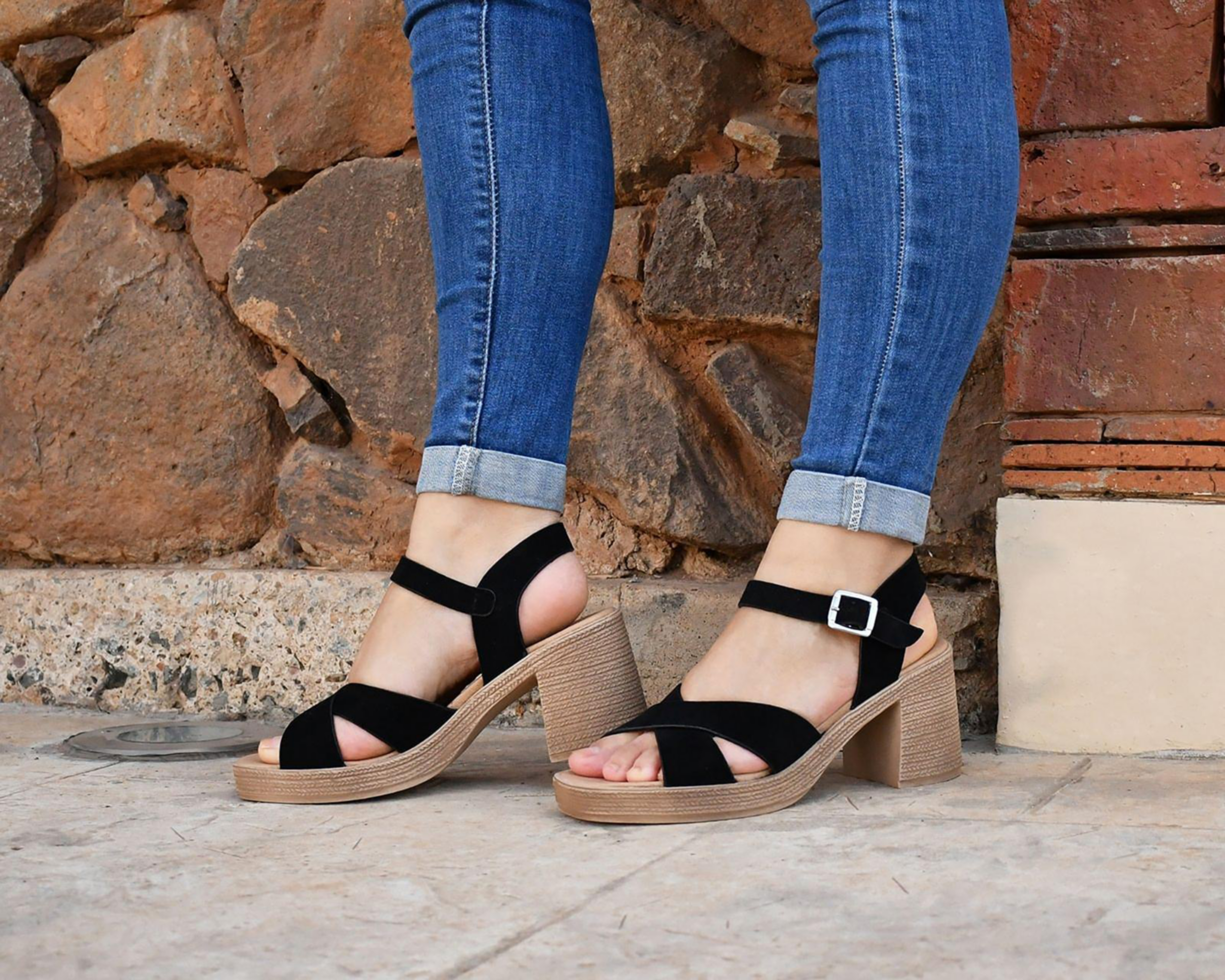Foto 8 pulgar | Sandalias de Tacón Sahara para Mujer