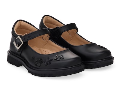 Foto 1 | Zapatos Escolares Grafito de Piel para Niña