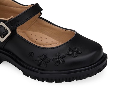 Foto 6 | Zapatos Escolares Grafito de Piel para Niña