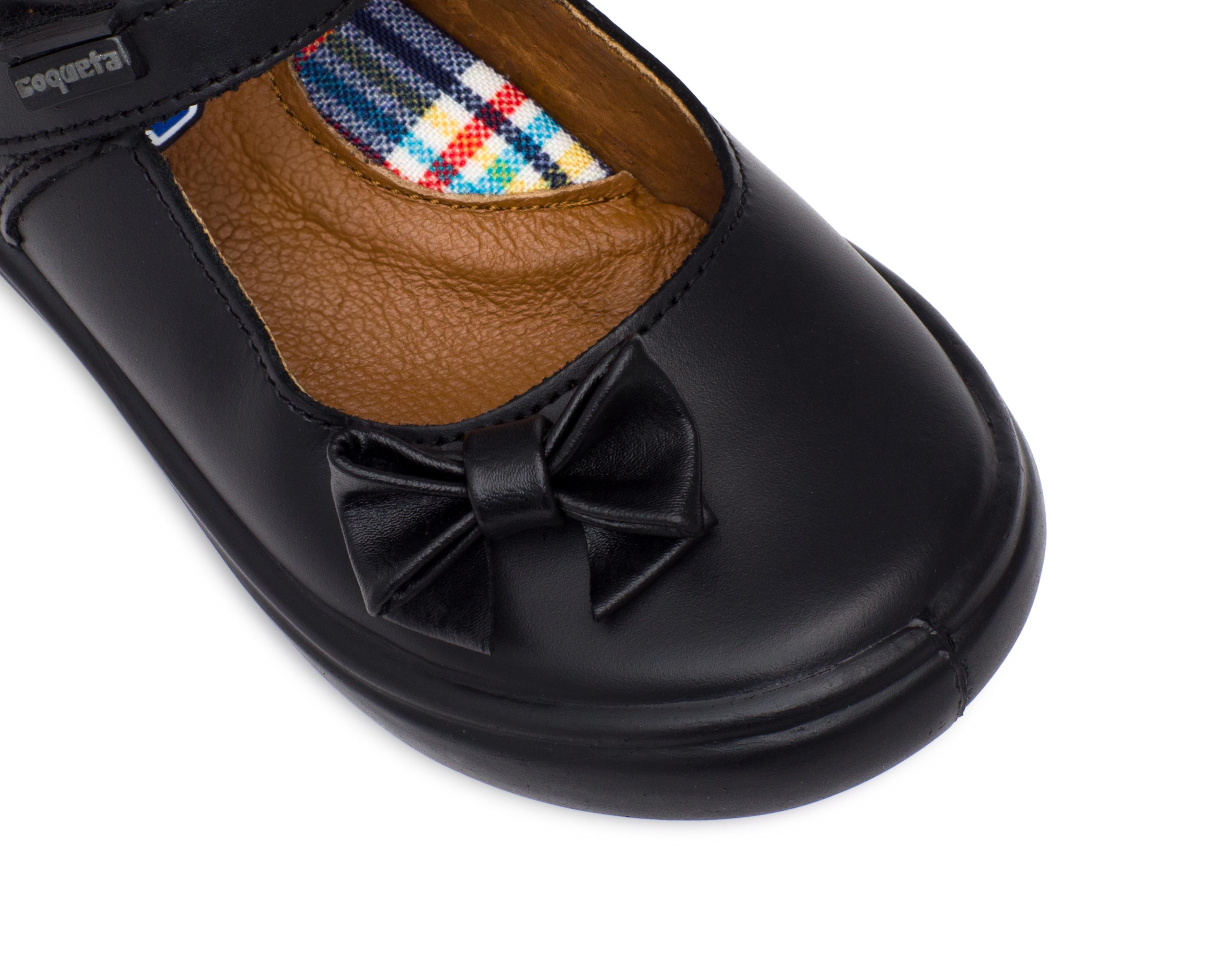 Foto 7 pulgar | Zapatos Escolares Coqueta de Piel para Niña