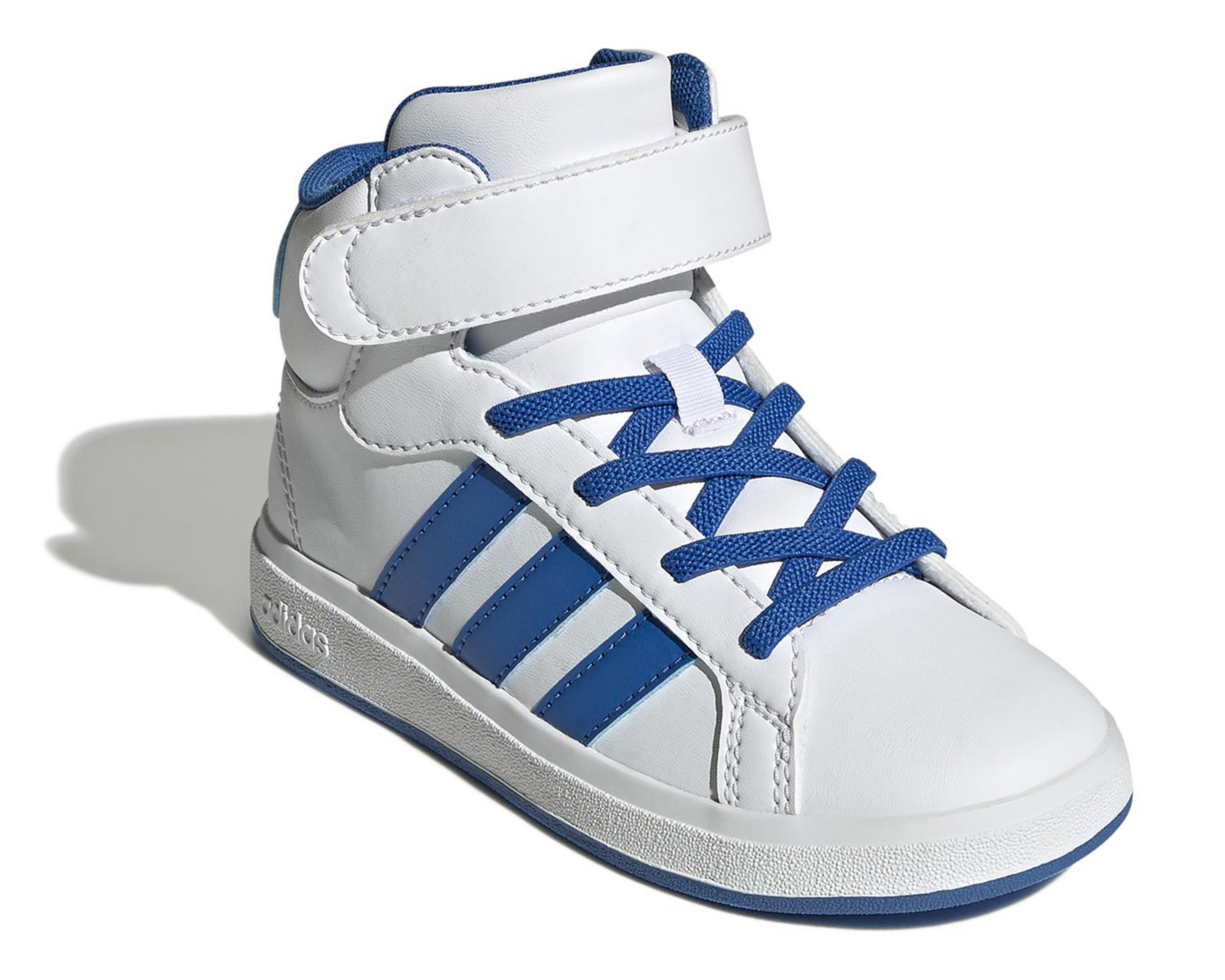 Foto 2 pulgar | Tenis Casuales Adidas Grand Court Mid K Juveniles