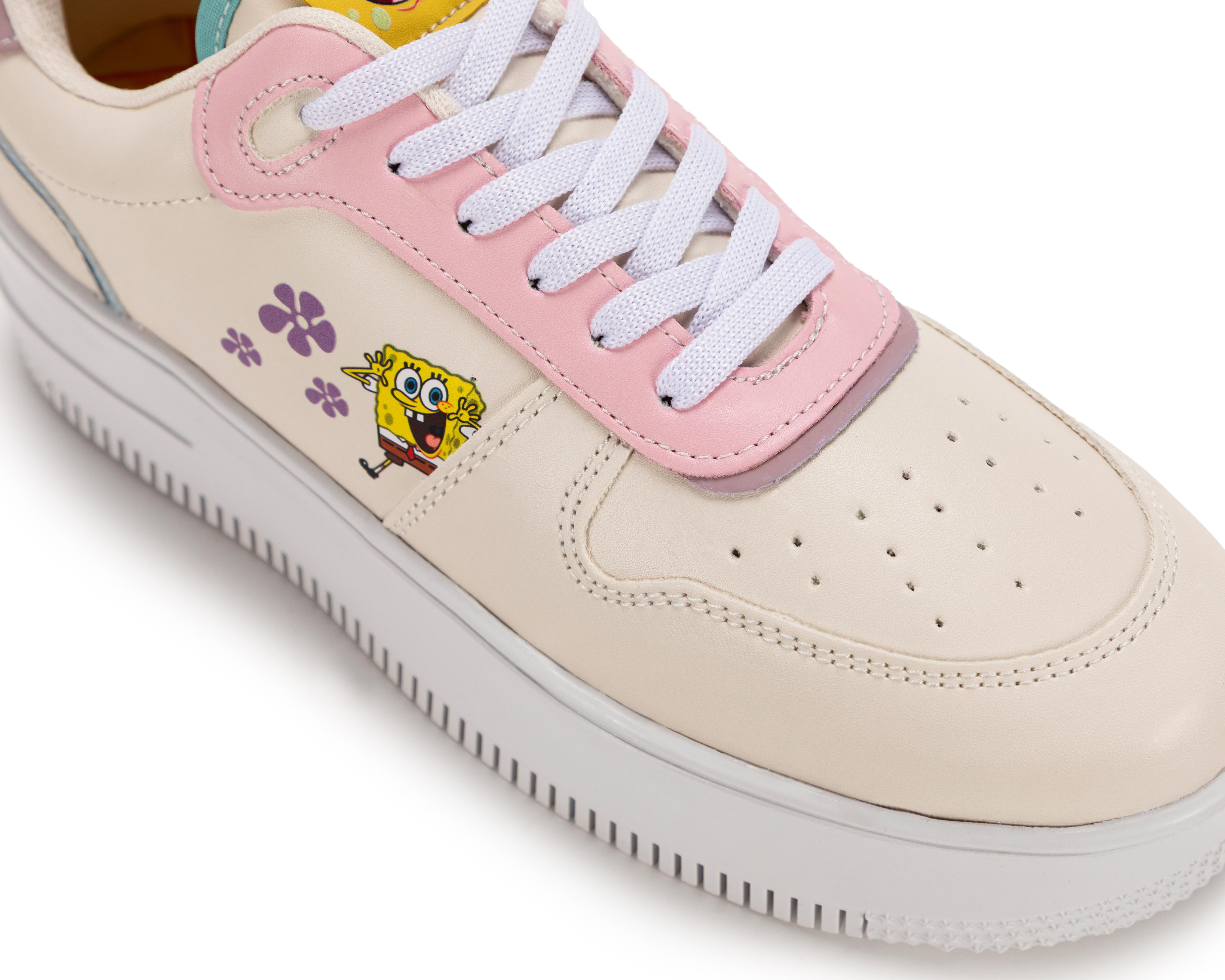Foto 7 pulgar | Tenis Casuales Bob Esponja para Mujer