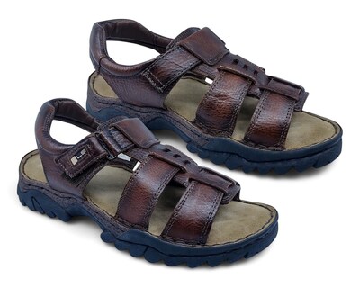 Foto 1 | Sandalias Confort Lobo Solo de Piel para Hombre