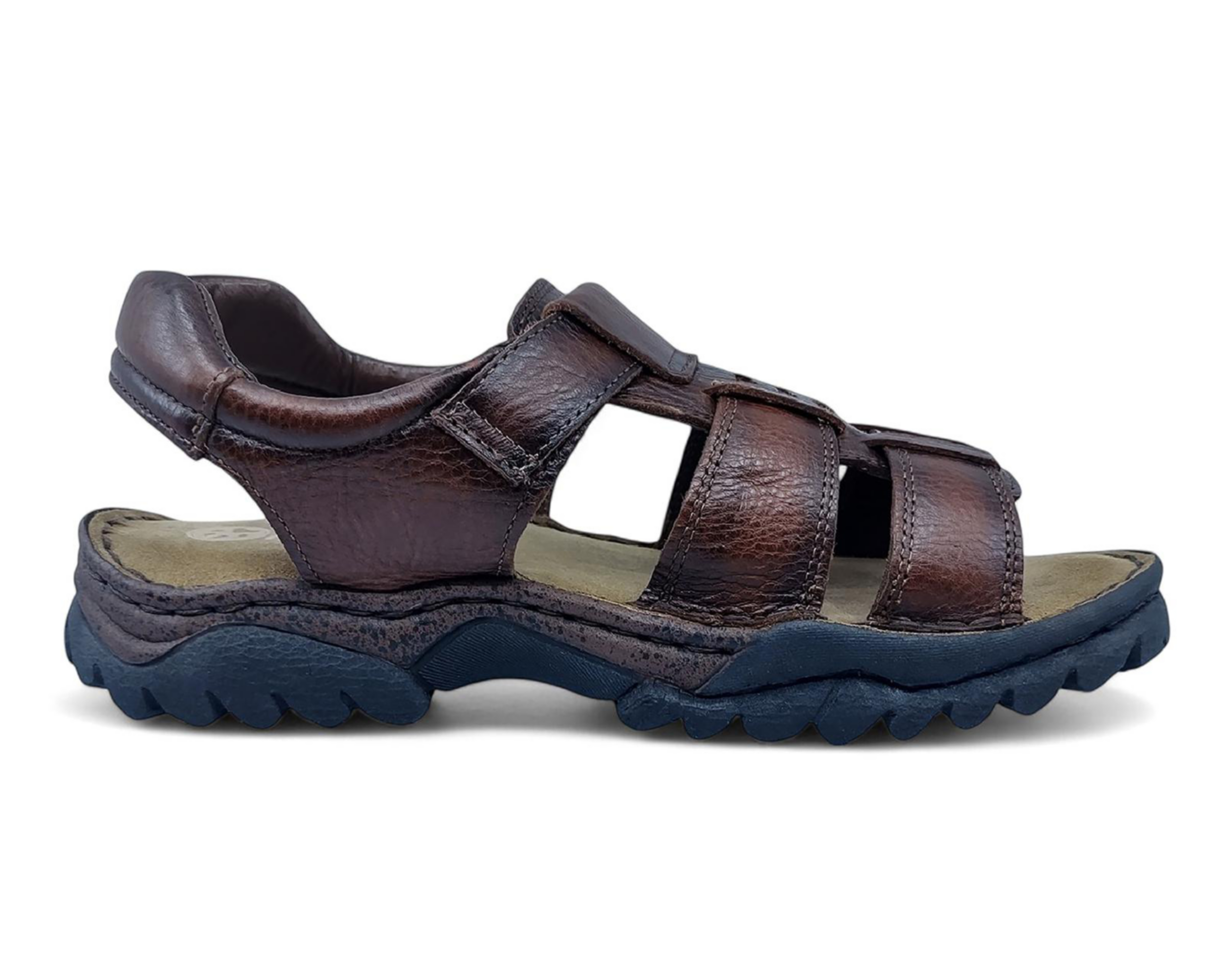 Foto 5 pulgar | Sandalias Confort Lobo Solo de Piel para Hombre