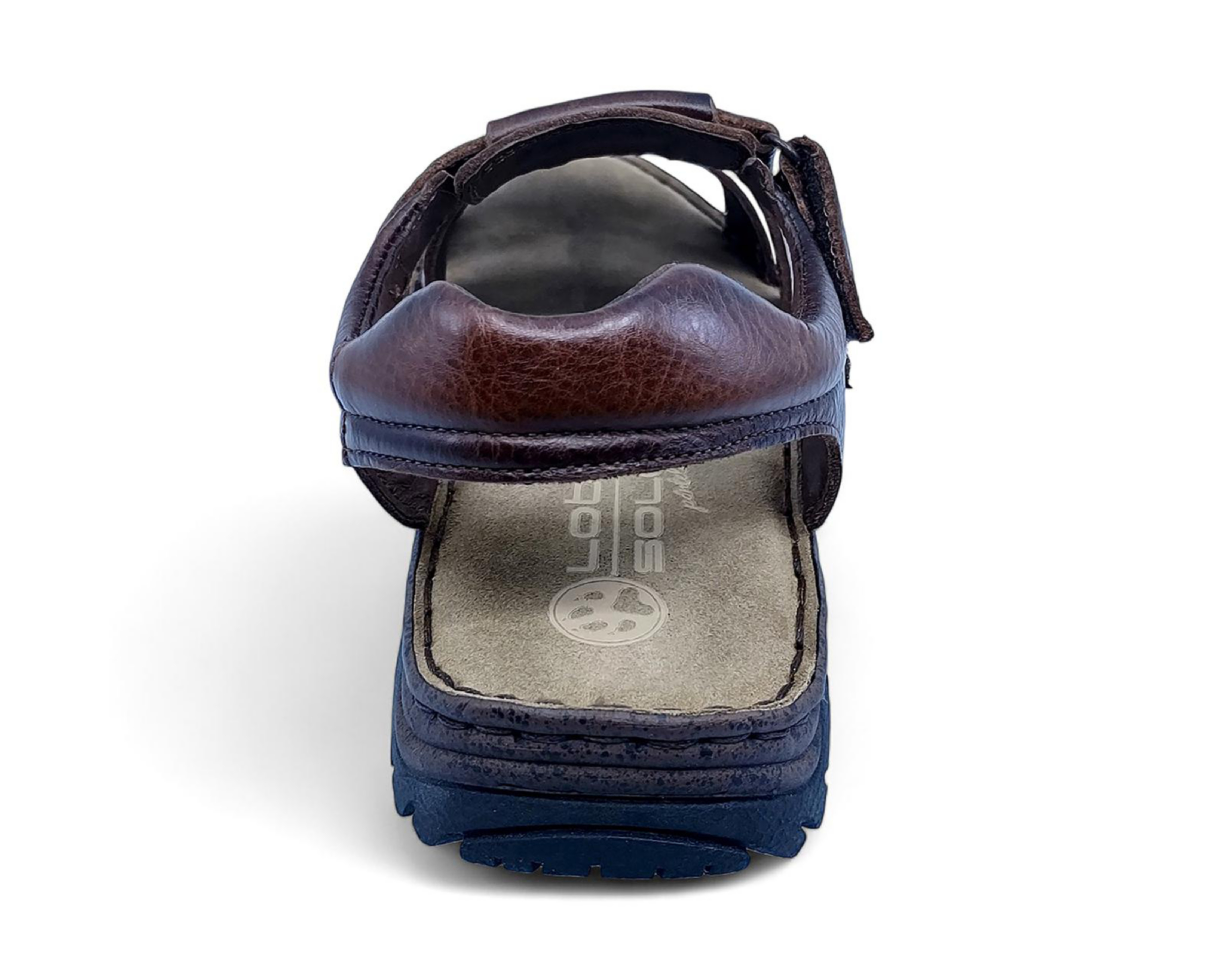 Foto 7 pulgar | Sandalias Confort Lobo Solo de Piel para Hombre