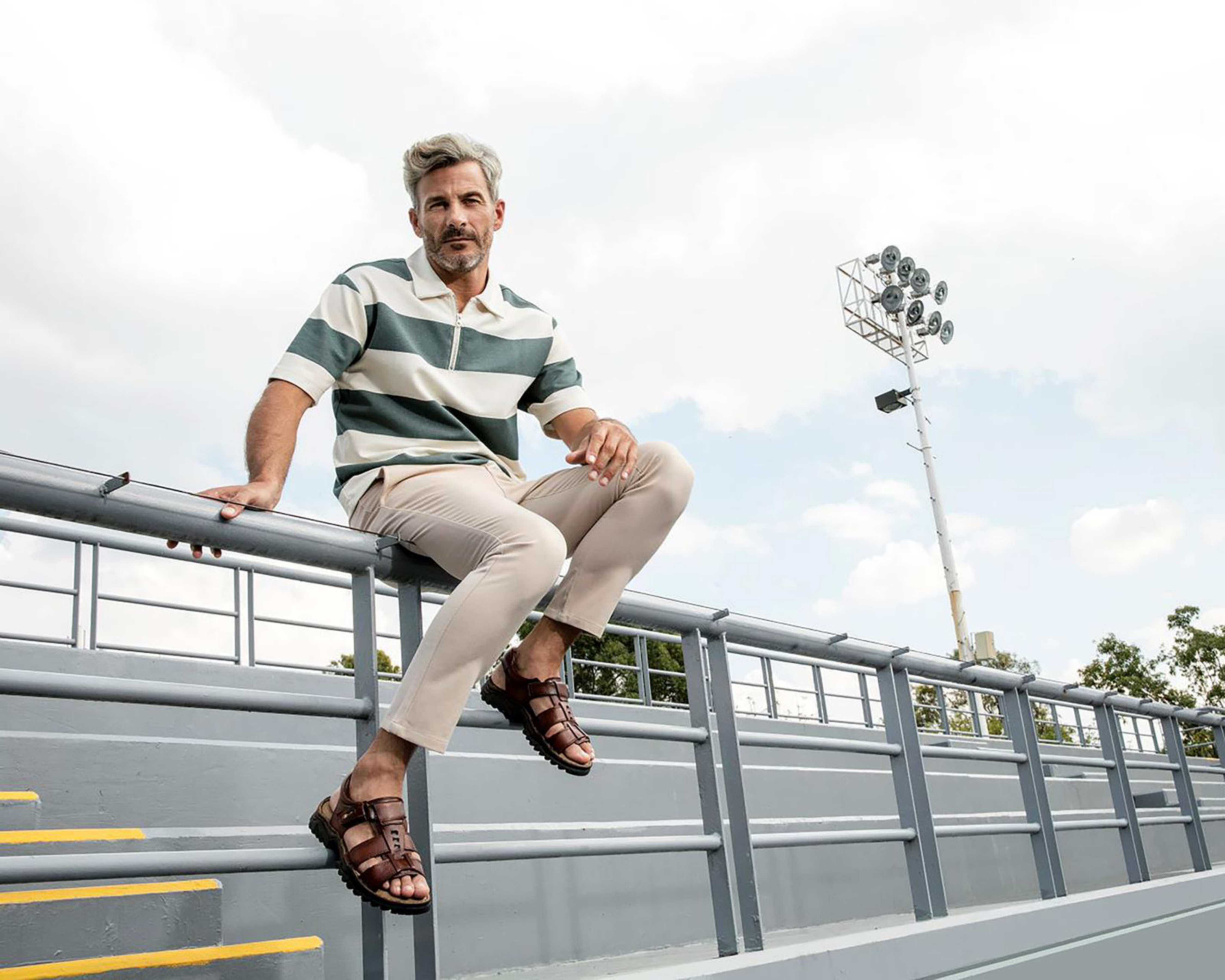 Foto 7 | Sandalias Confort Lobo Solo de Piel para Hombre