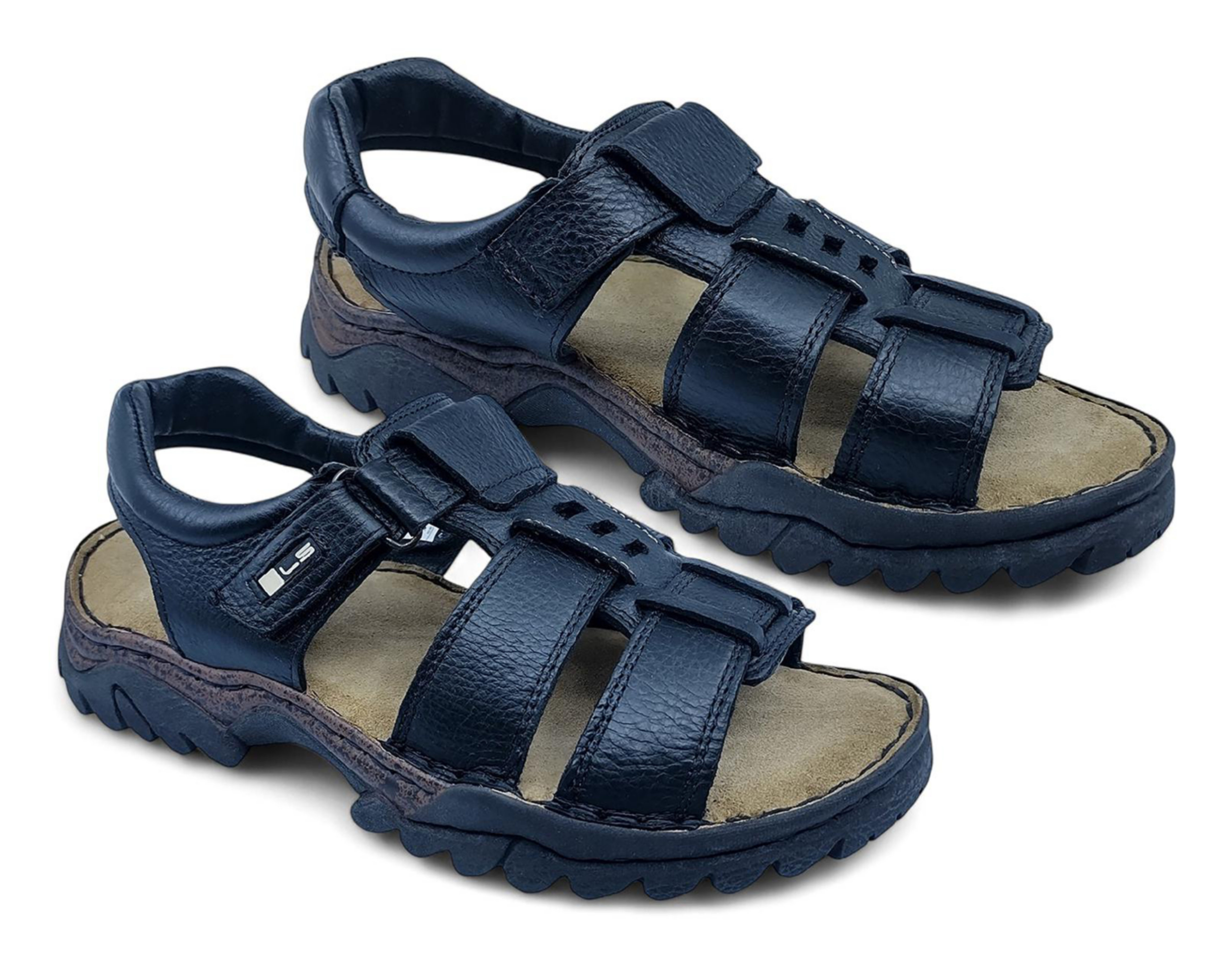 Foto 2 pulgar | Sandalias Confort Lobo Solo de Piel para Hombre