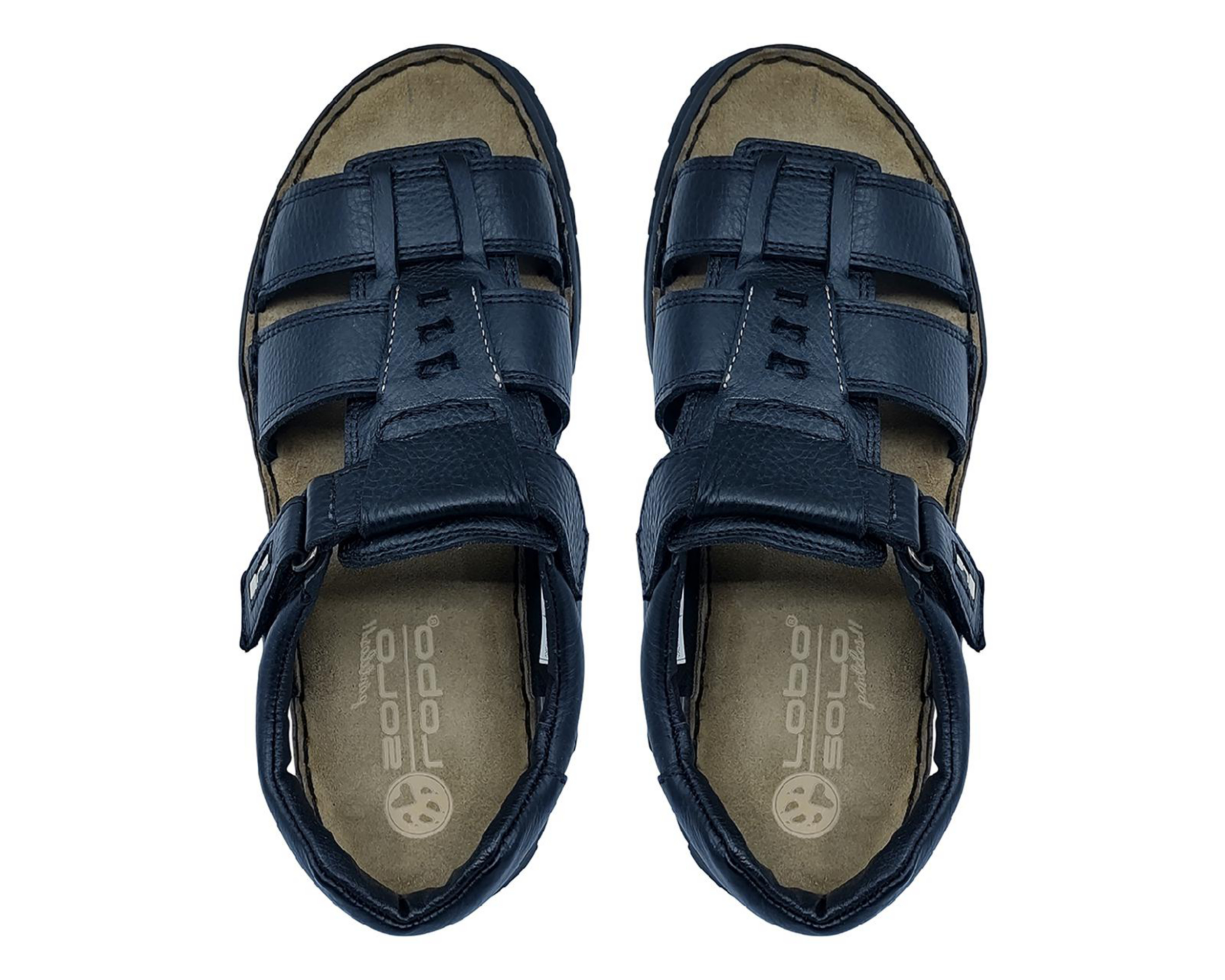 Foto 4 pulgar | Sandalias Confort Lobo Solo de Piel para Hombre