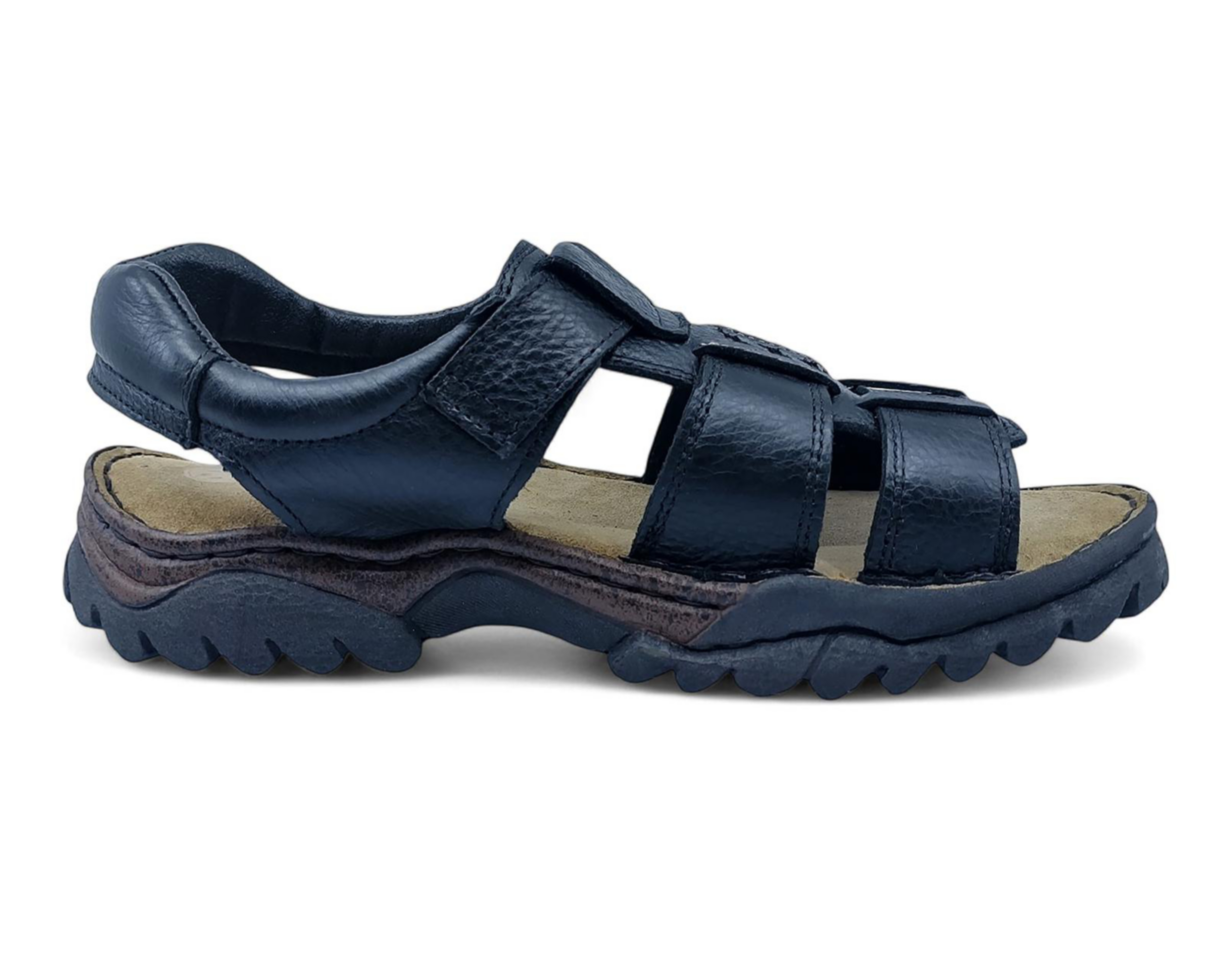 Foto 5 pulgar | Sandalias Confort Lobo Solo de Piel para Hombre