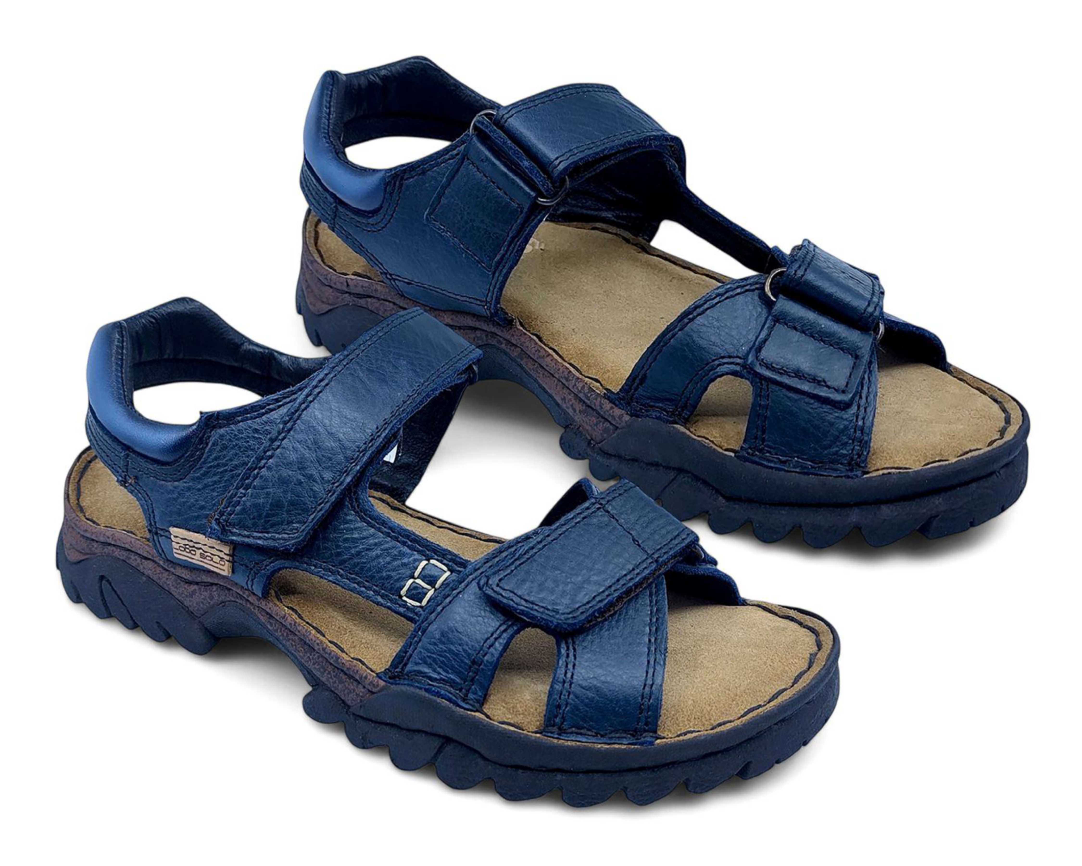 Foto 2 pulgar | Sandalias Confort Lobo Solo de Piel para Hombre