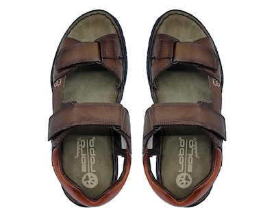 Foto 3 | Sandalias Confort Lobo Solo de Piel para Hombre
