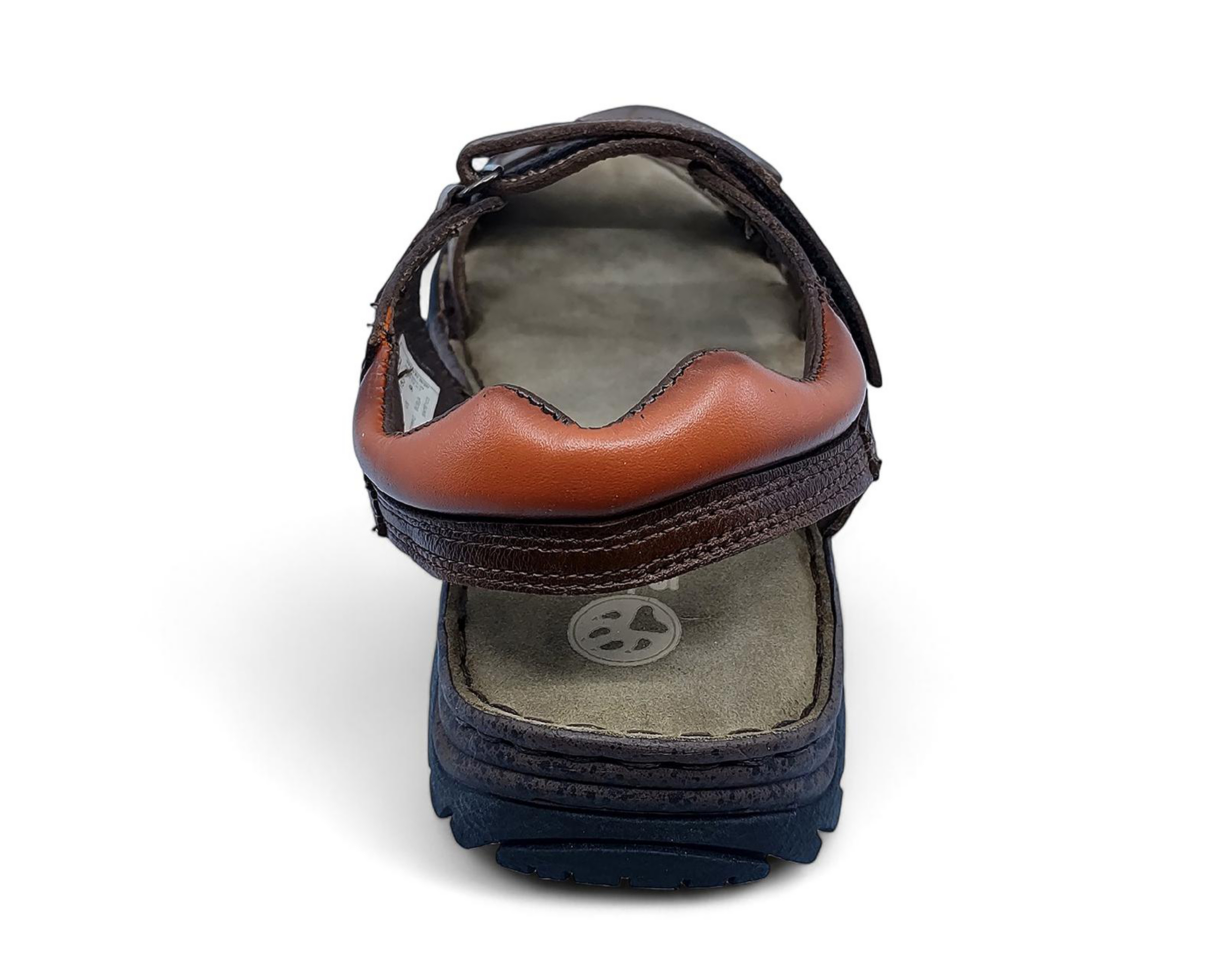Foto 7 pulgar | Sandalias Confort Lobo Solo de Piel para Hombre