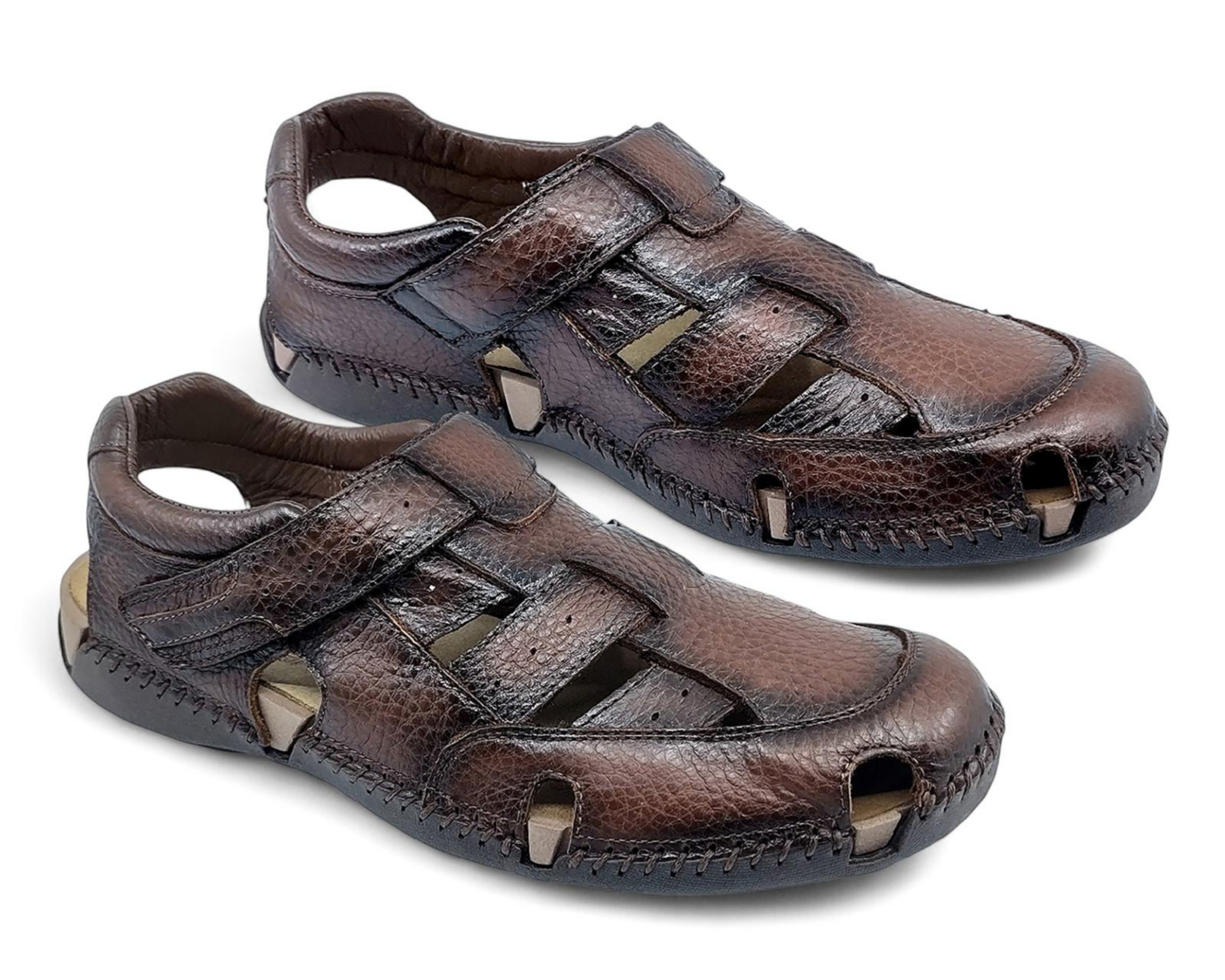 Foto 1 | Sandalias de Playa Lobo Solo de Piel para Hombre