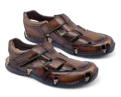 Foto 1 | Sandalias Confort Lobo Solo de Piel para Hombre