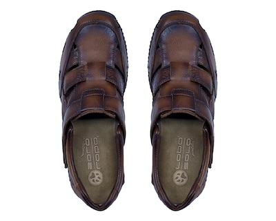 Foto 3 | Sandalias Confort Lobo Solo de Piel para Hombre