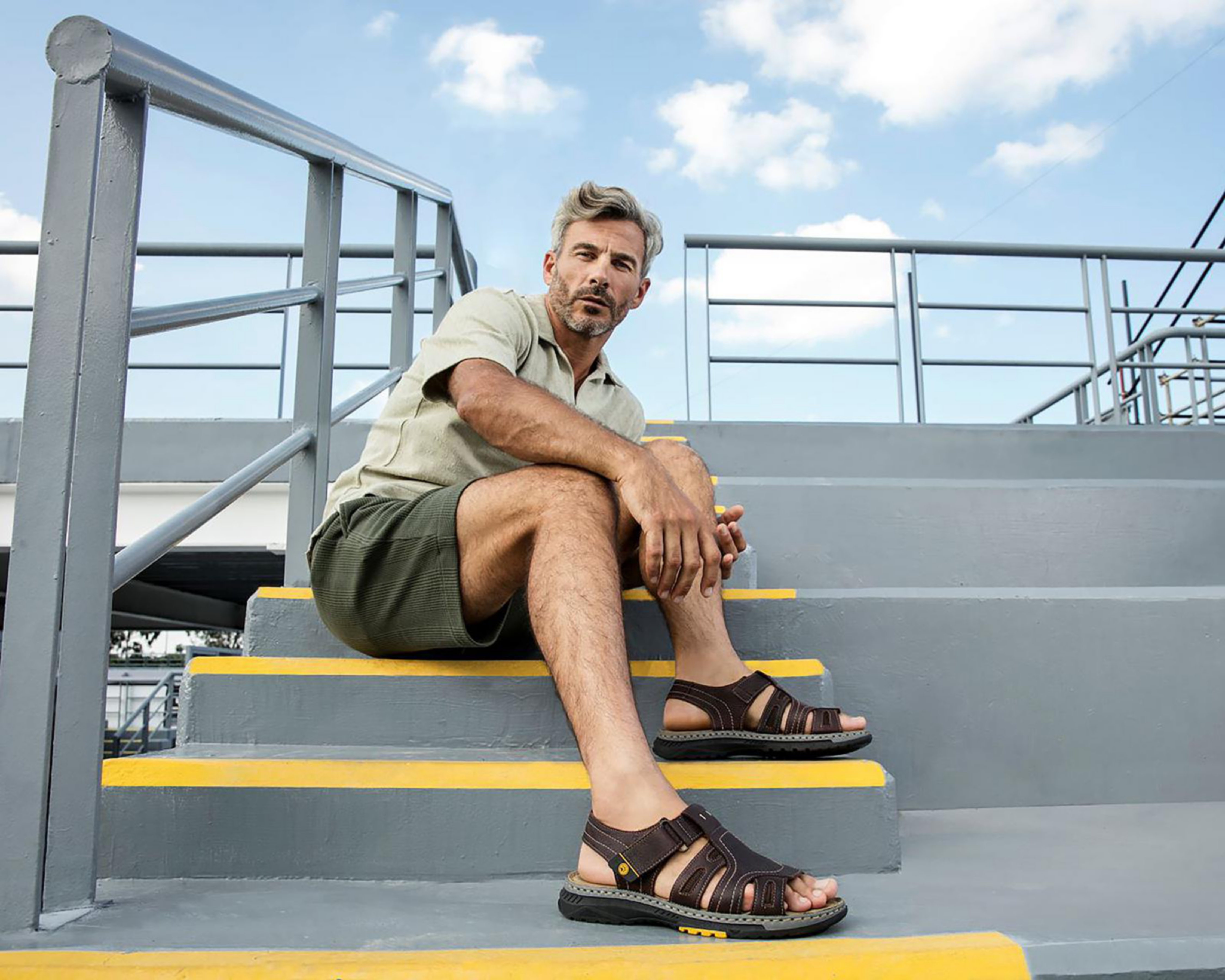 Foto 7 | Sandalias de Playa Lobo Solo de Piel para Hombre