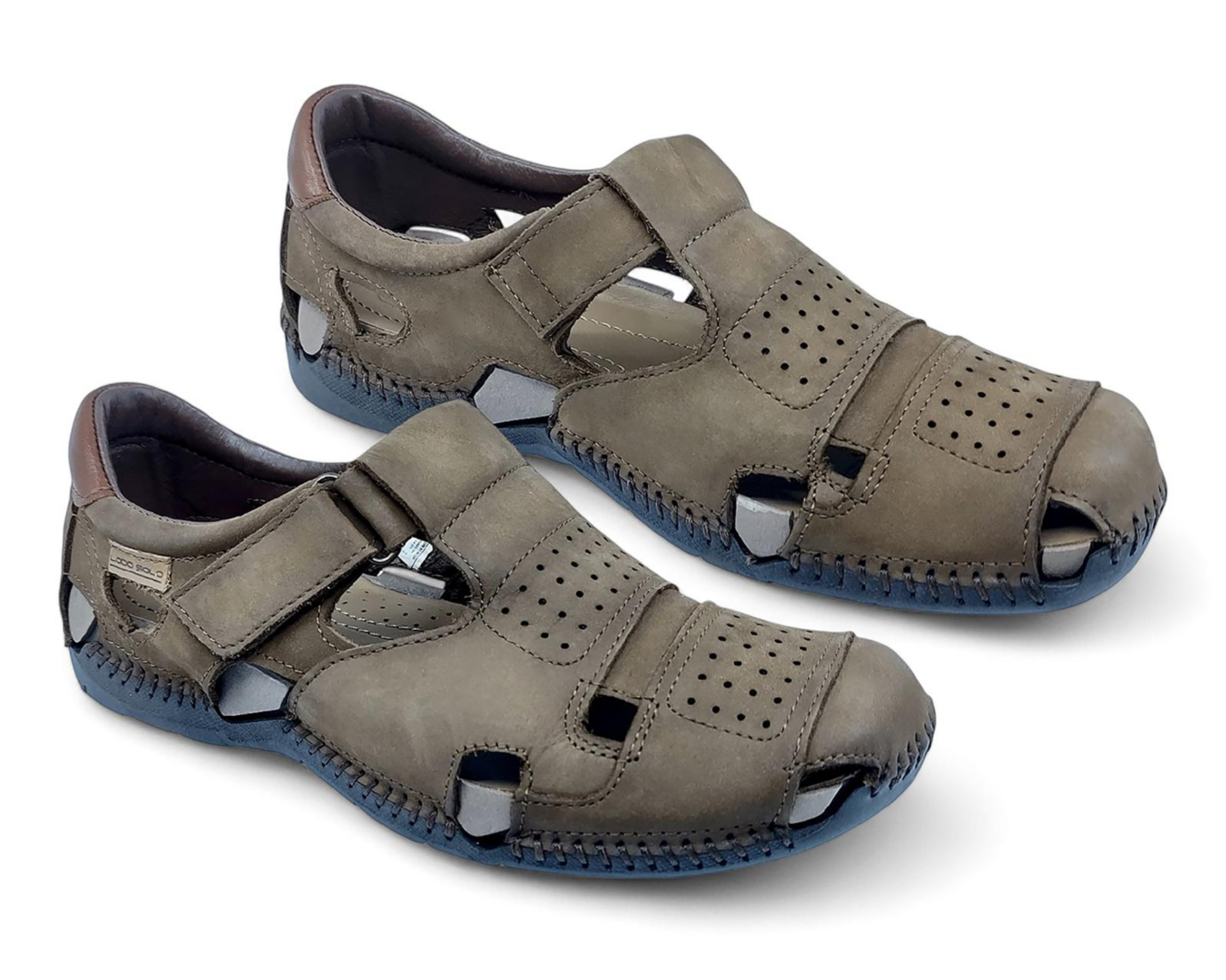 Sandalias de Playa Lobo Solo de Piel para Hombre
