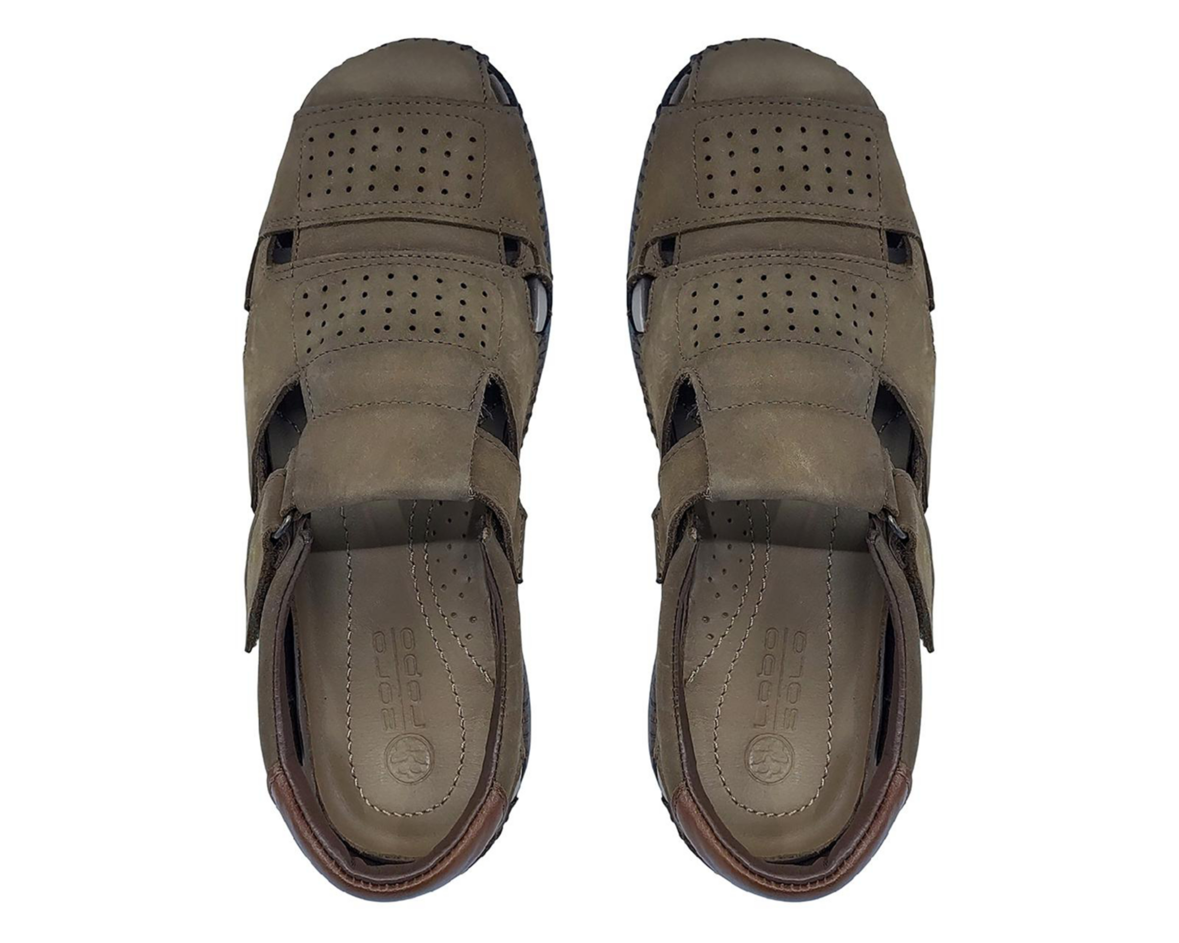 Foto 4 pulgar | Sandalias de Playa Lobo Solo de Piel para Hombre