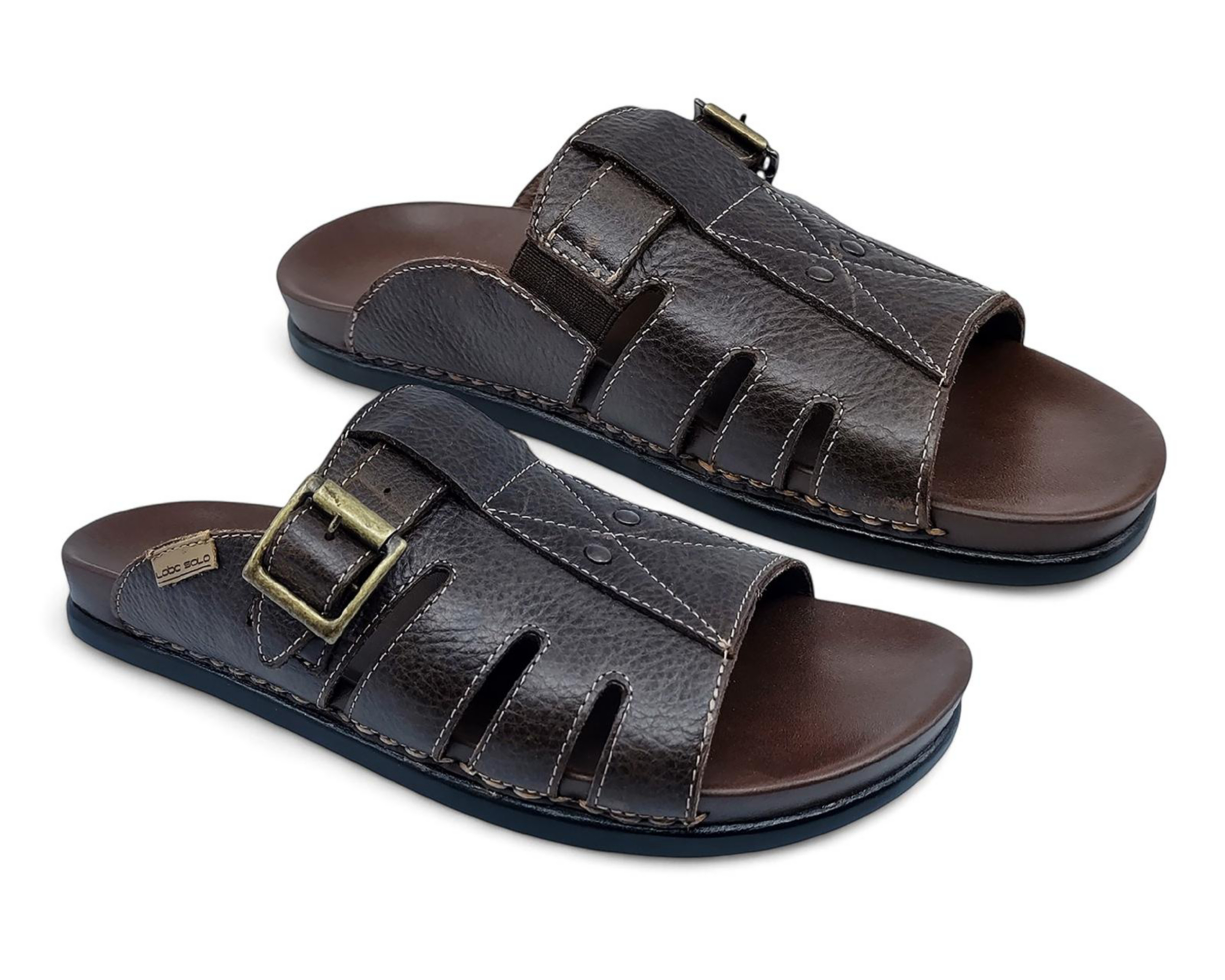 Foto 1 | Sandalias de Playa Lobo Solo de Piel para Hombre
