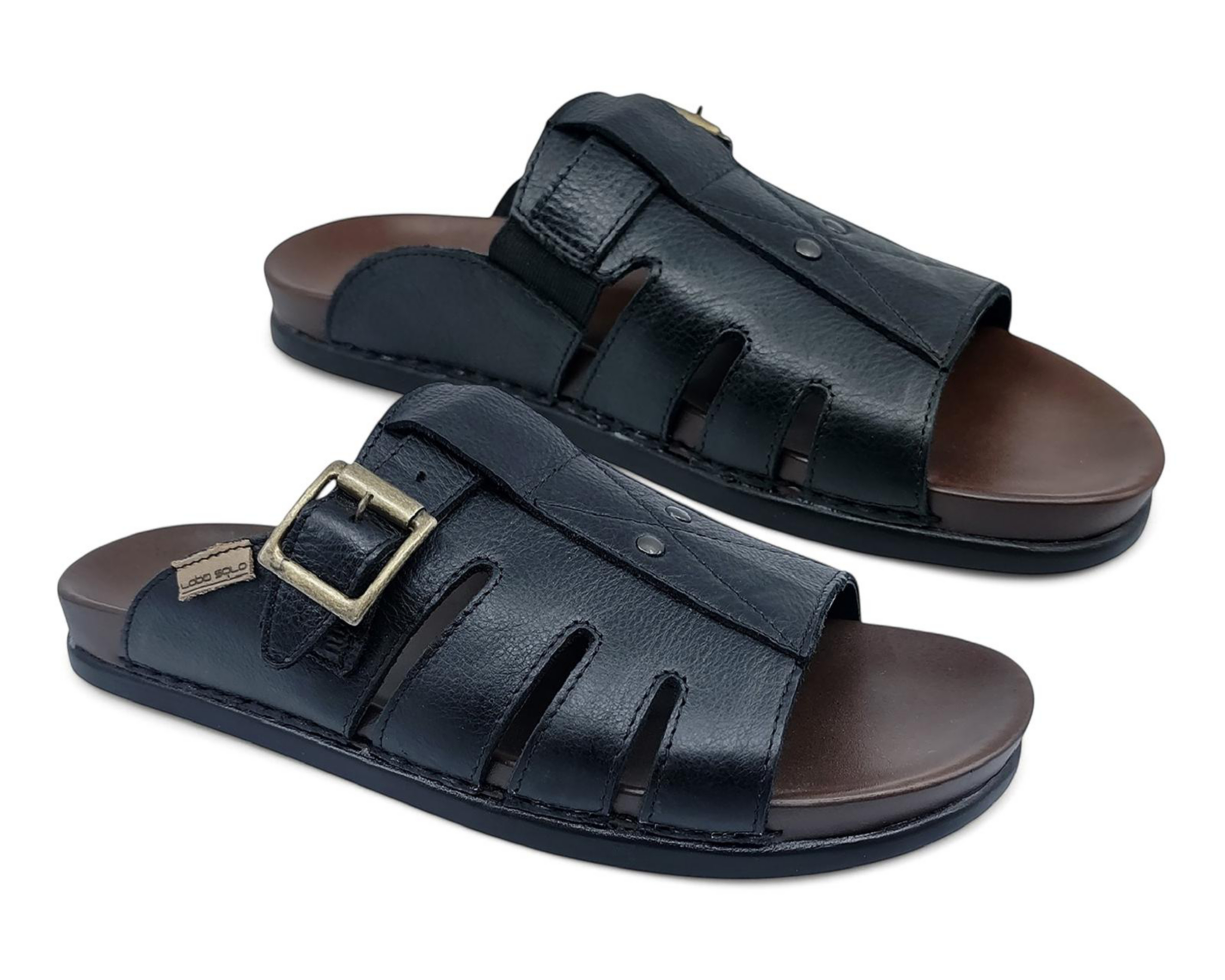 Foto 1 | Sandalias de Playa Lobo Solo de Piel para Hombre