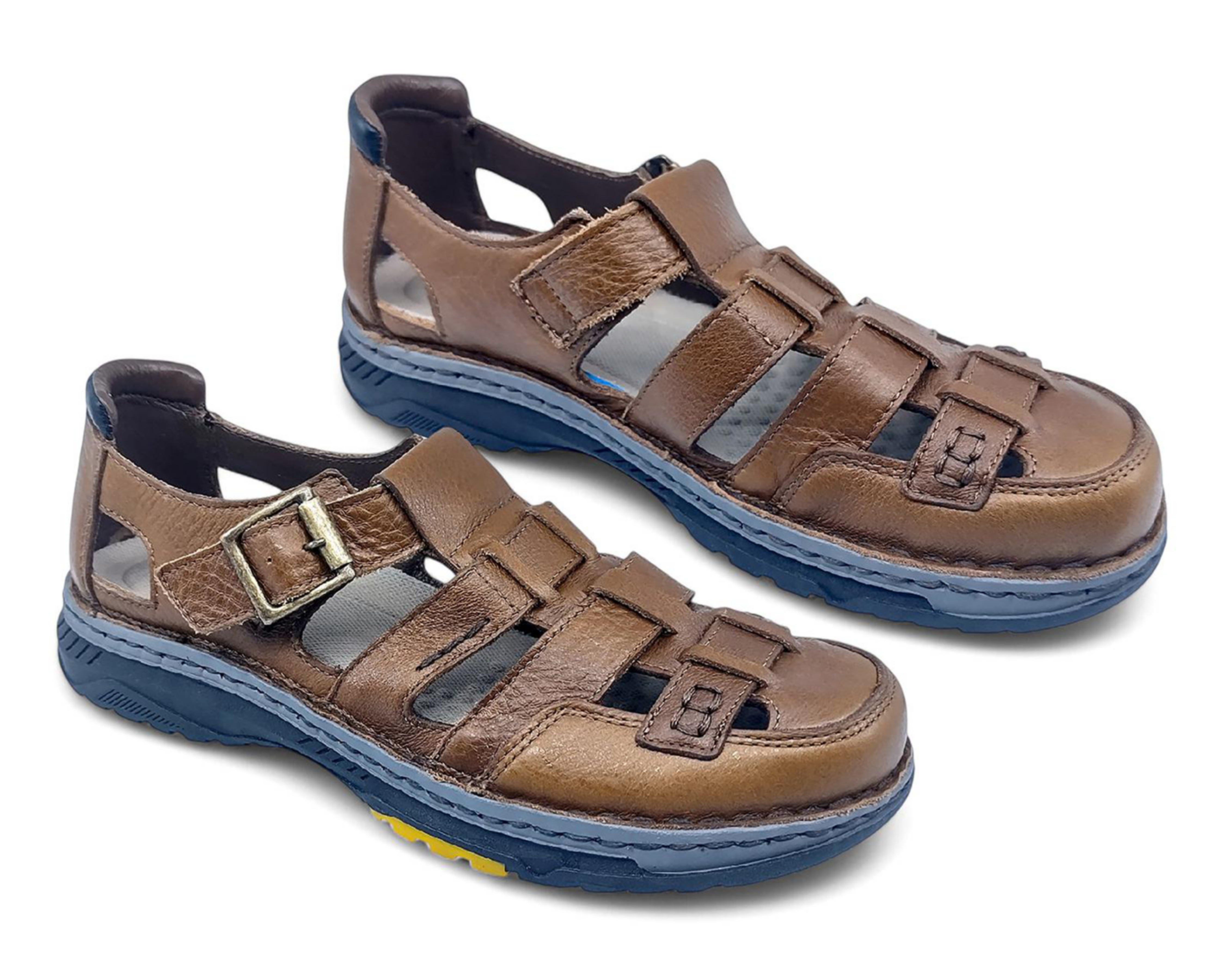Foto 1 | Sandalias de Playa Lobo Solo de Piel para Hombre