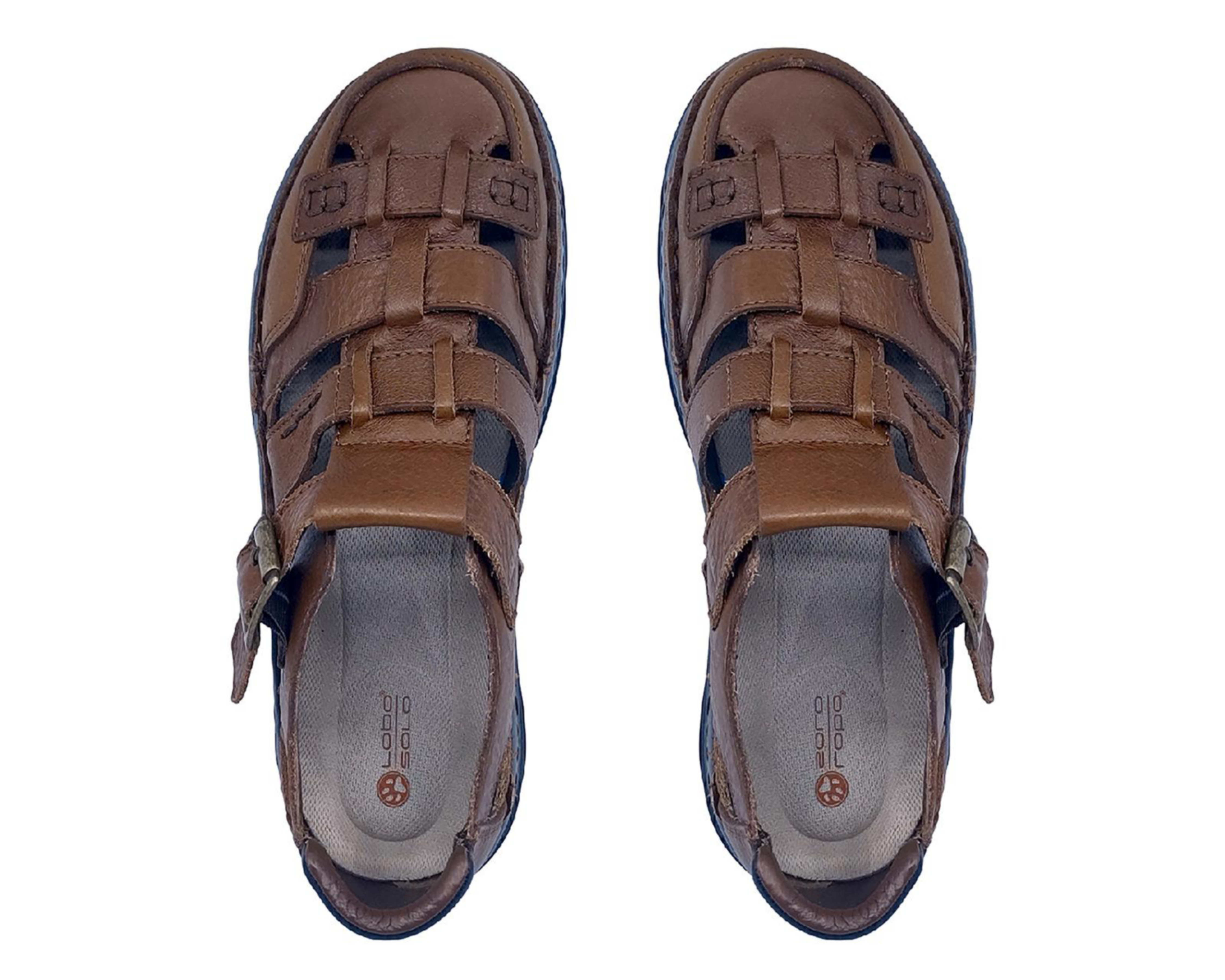 Foto 4 pulgar | Sandalias de Playa Lobo Solo de Piel para Hombre